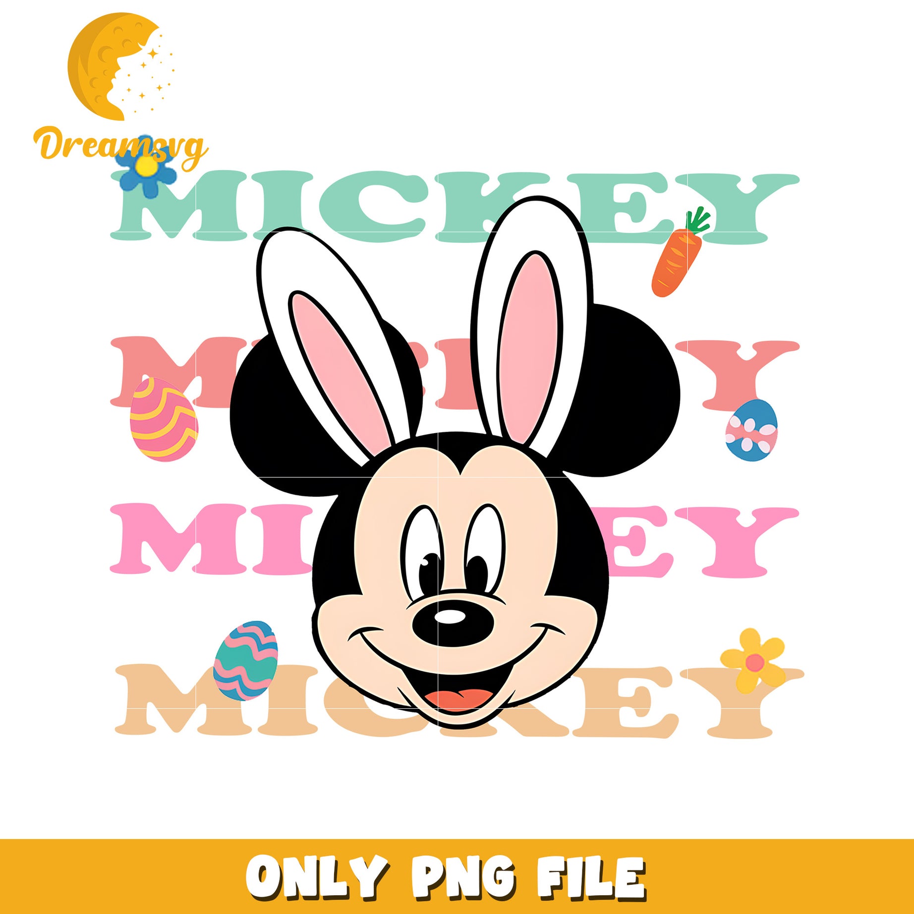 Mickey bunny head png, easter day png, disney characters png