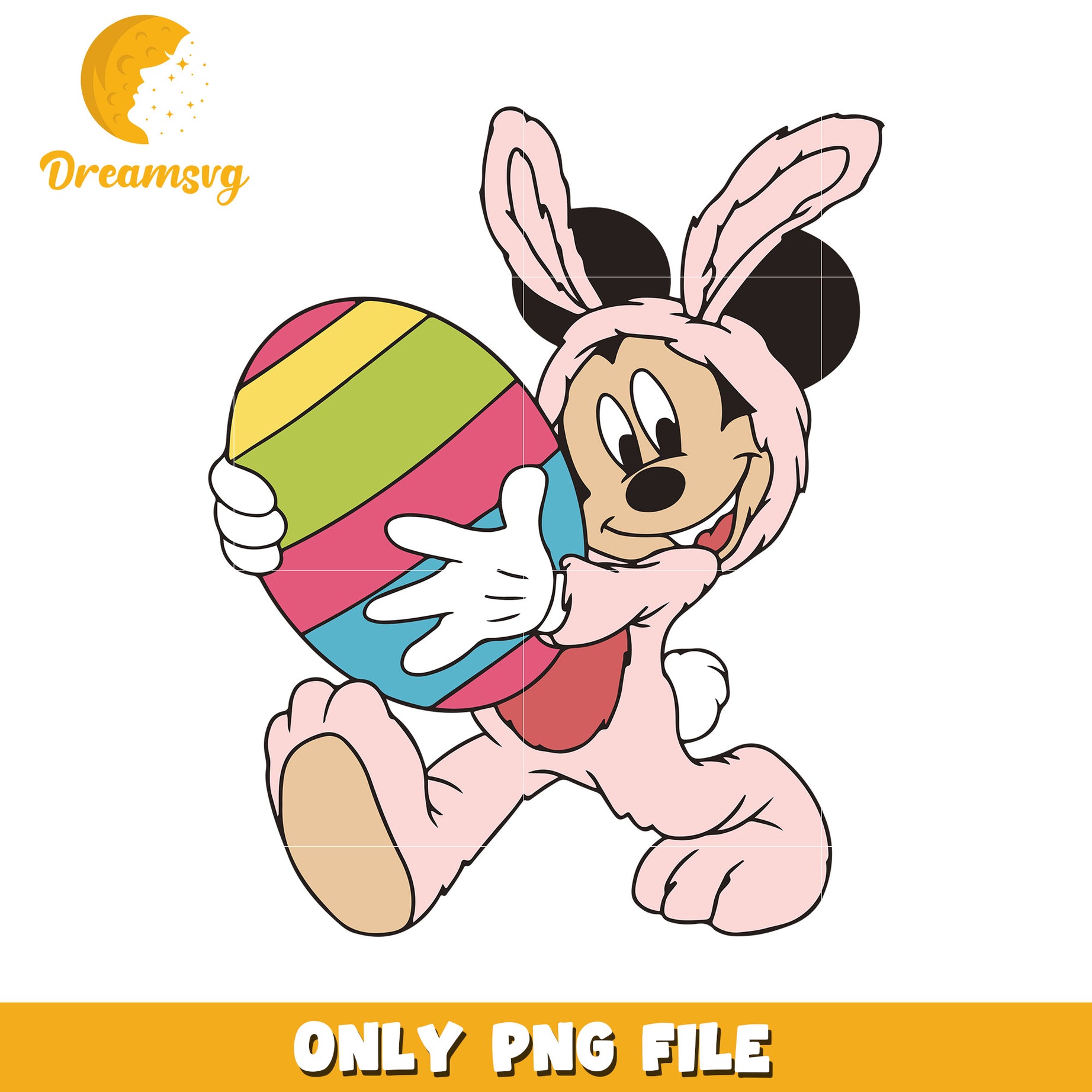 Mickey bunny hug easter eggs png, mickey mouse png, easter day png