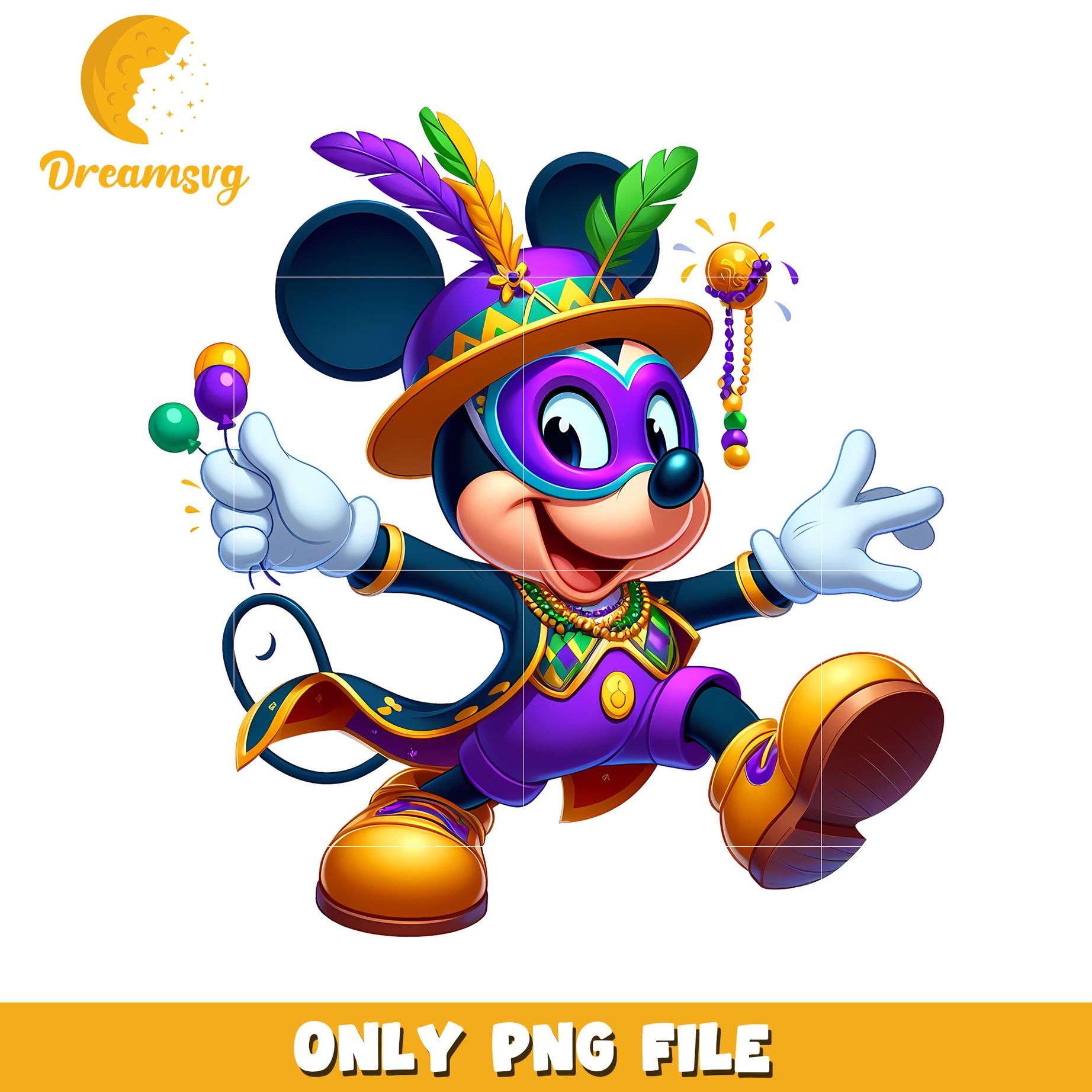 Mickey character mardi gras day png, disney mardi gras png