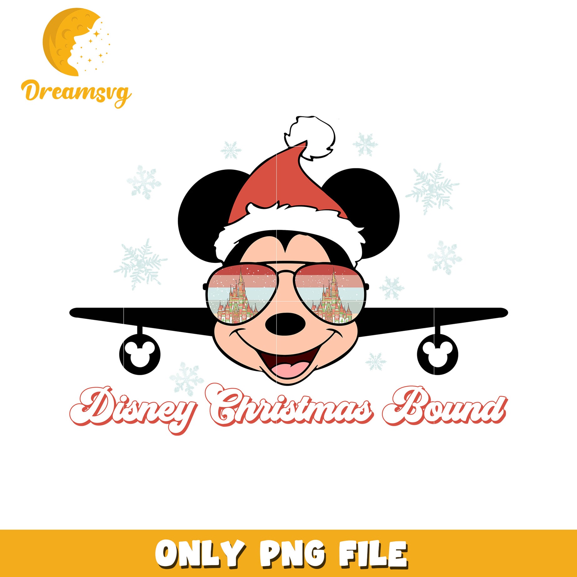 Mickey christmas bound png, disney cozy png, holiday glow png