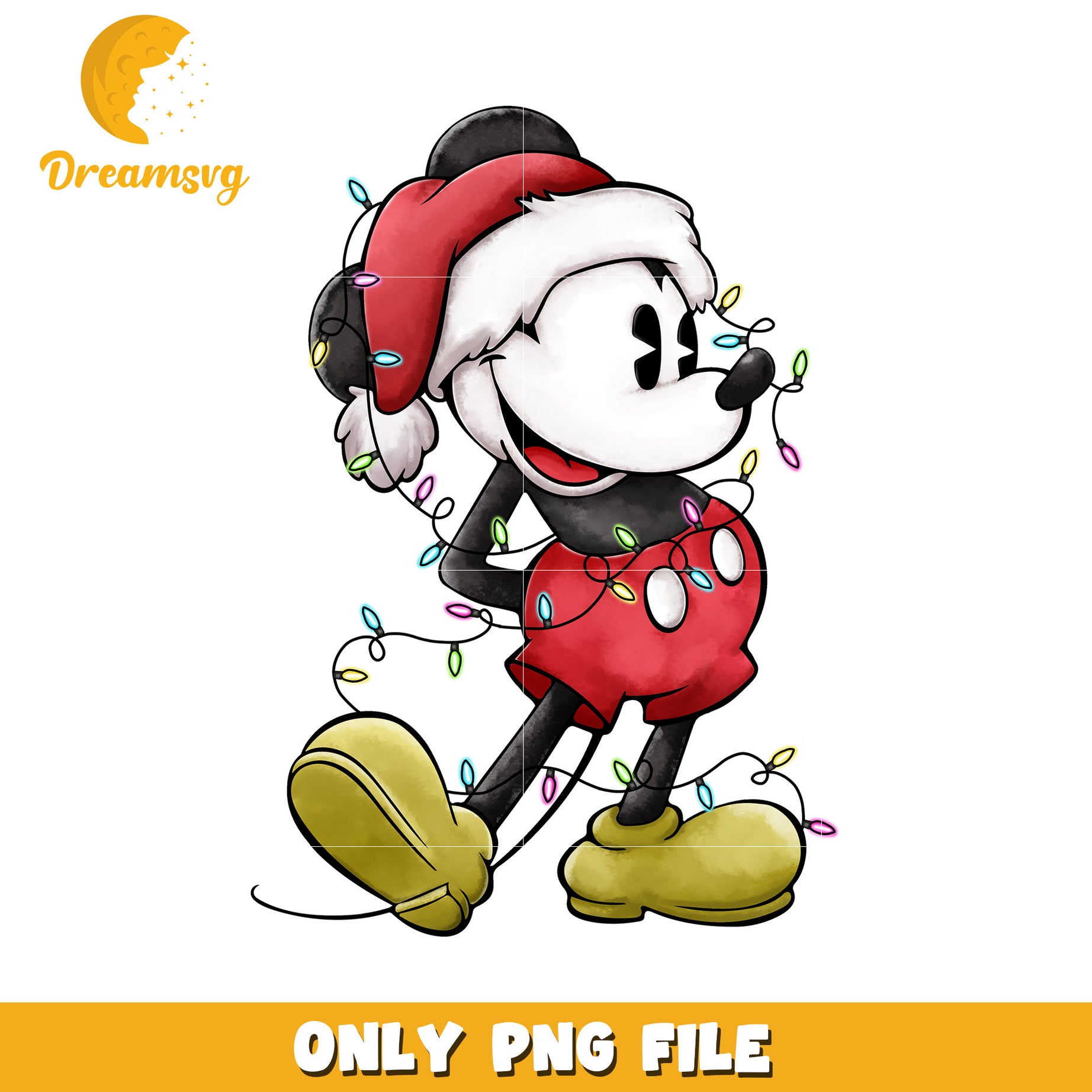 Mickey christmas design png, disney joy png, christmas vibes png