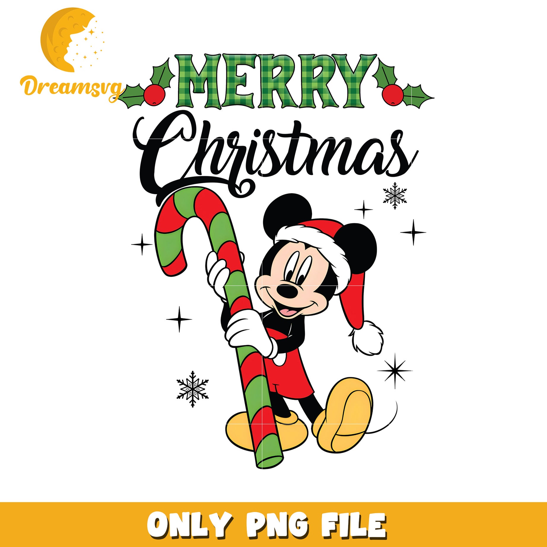 Mickey christmas holiday cheer png, disney festive png