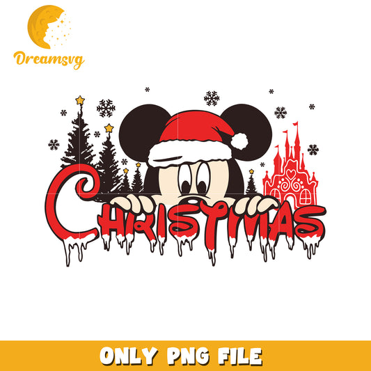 Mickey christmas png, christmas bell png, disney world png