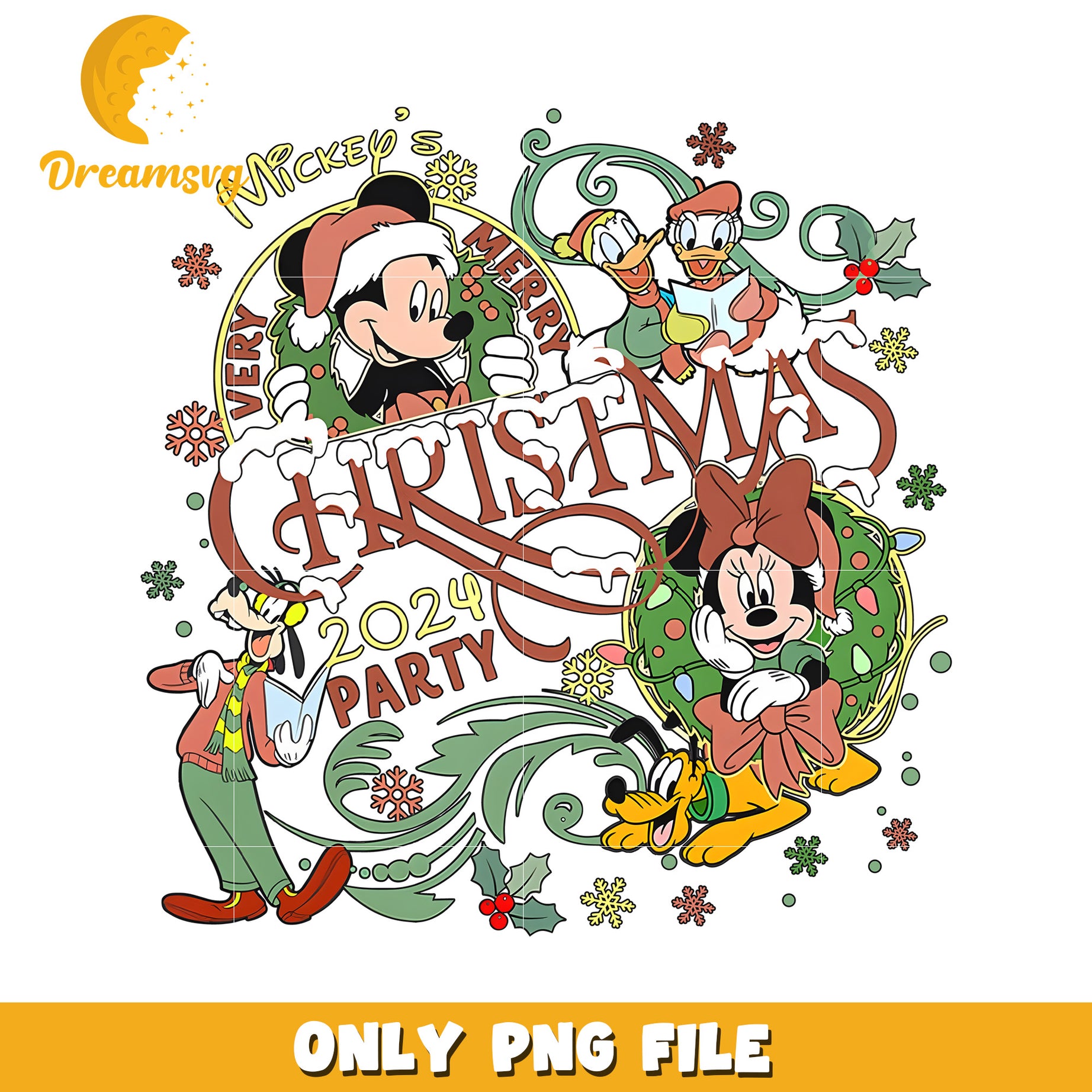 Mickey christmas png, christmas png, disney png