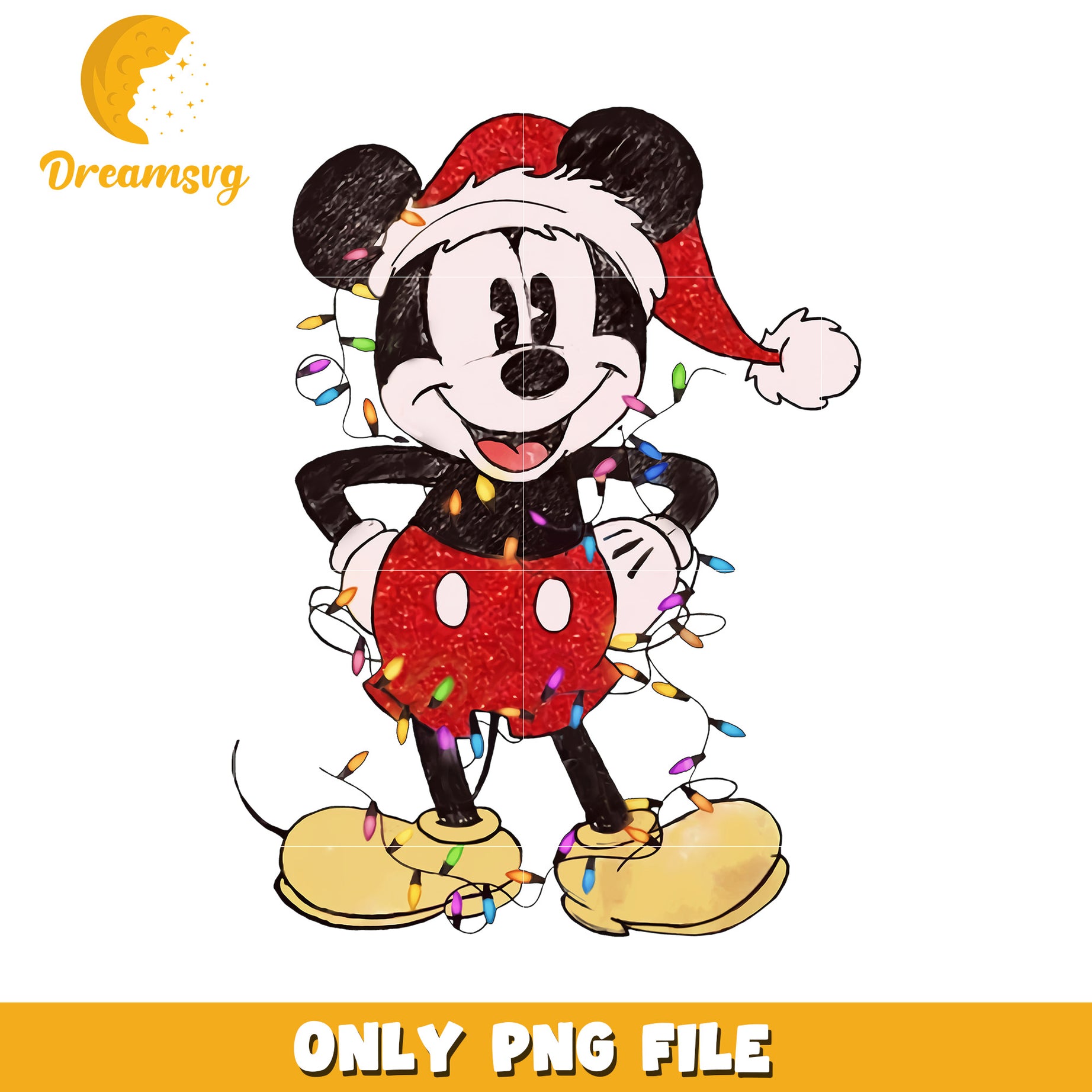 Mickey christmas png, festive disney png, winter wonderland png