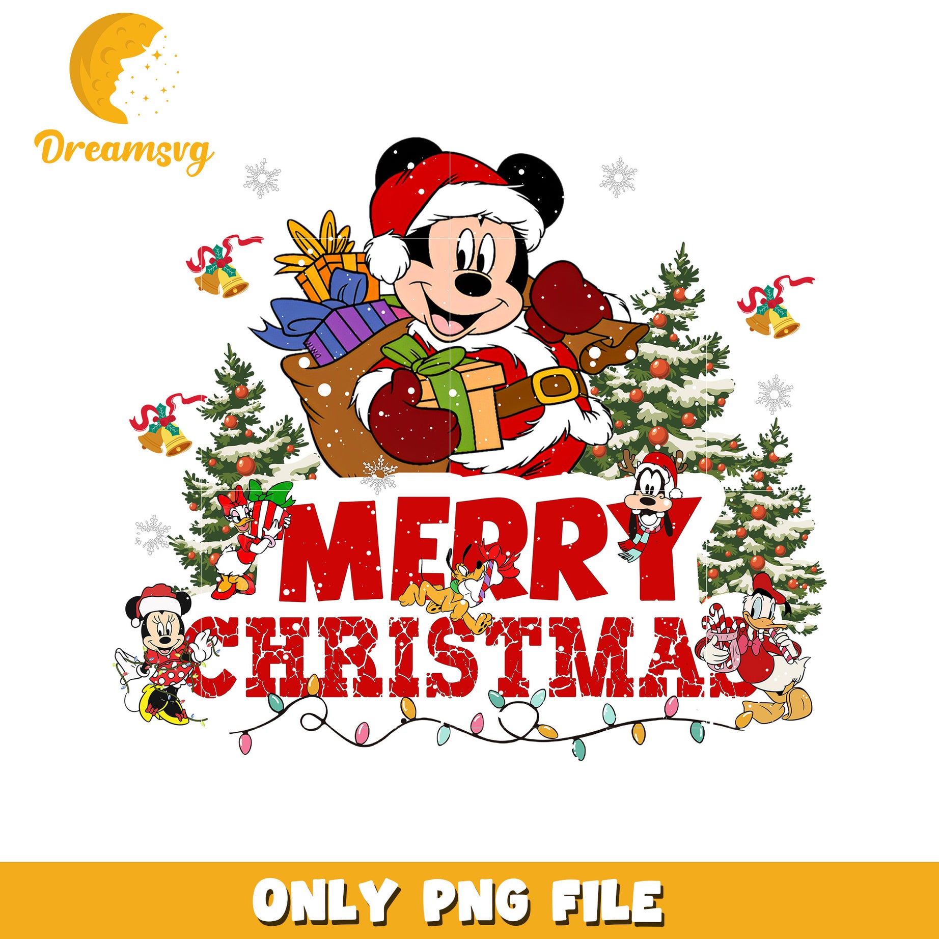 Mickey christmas tree png, disney spirit png, cozy disney png
