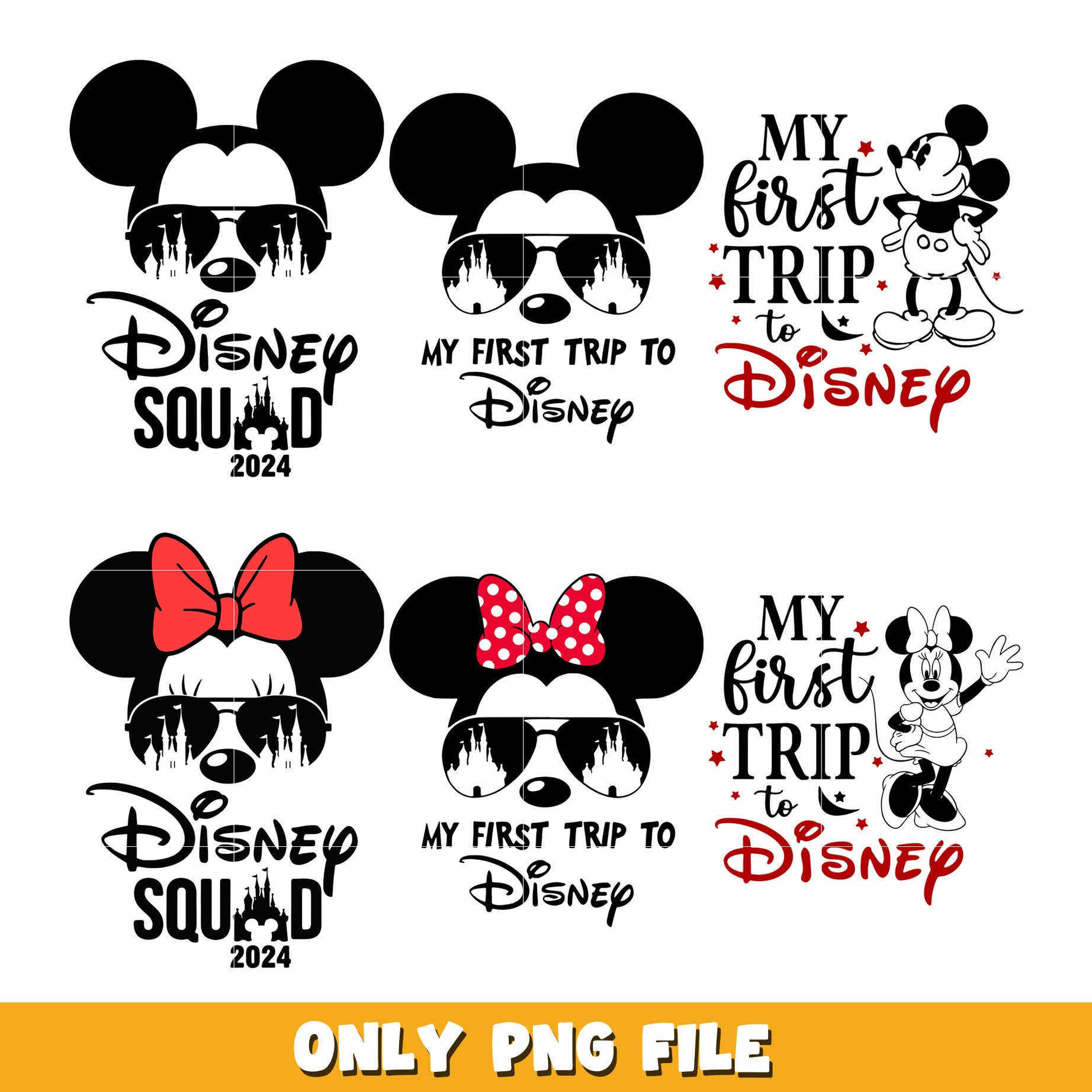 Mickey disney 2024 bundle png, Disney cartoon png, Digital download 