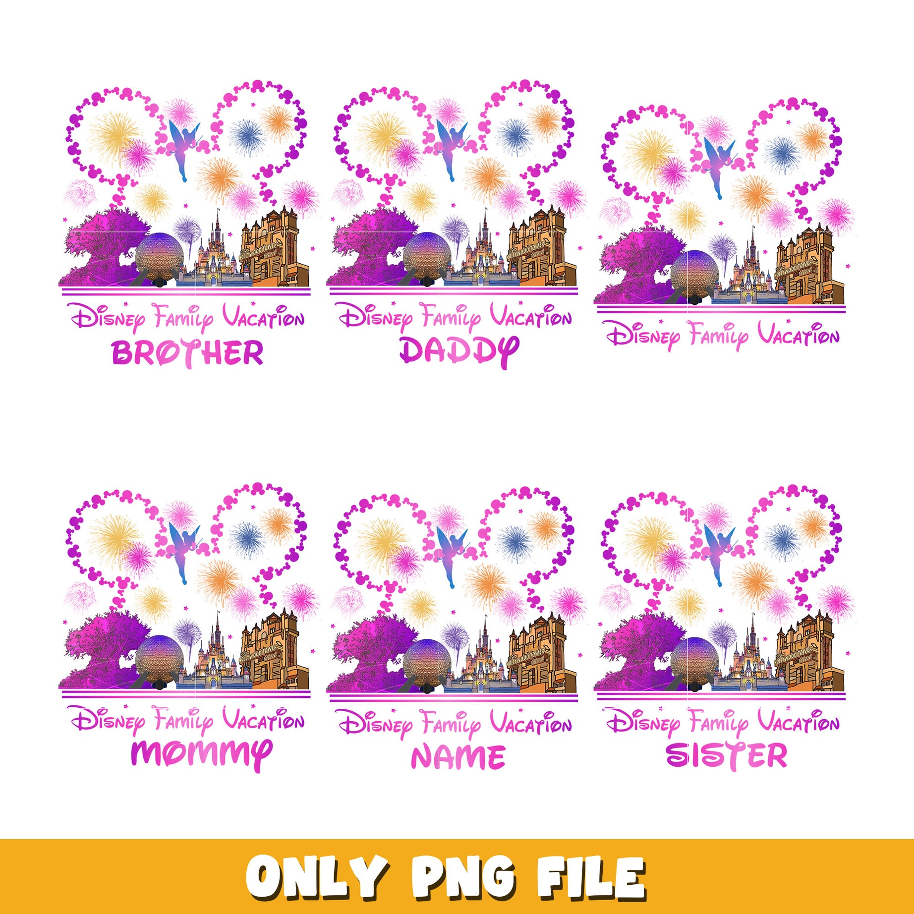 Mickey disney family vacation  bundle png, Disney cartoon png, Digital download  