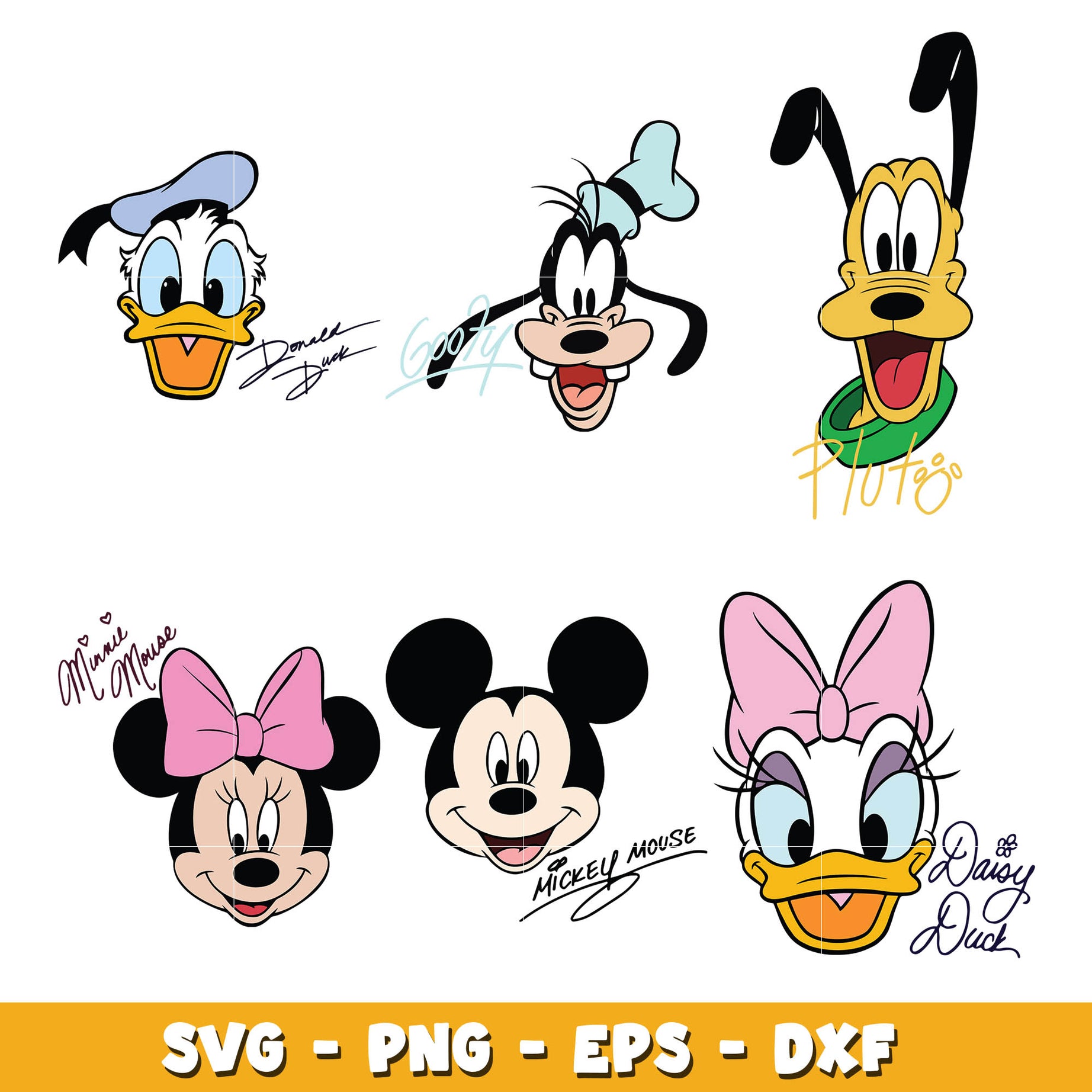 Disney characters costumes  bundle svg,  Disney cartoon svg, Digital download  