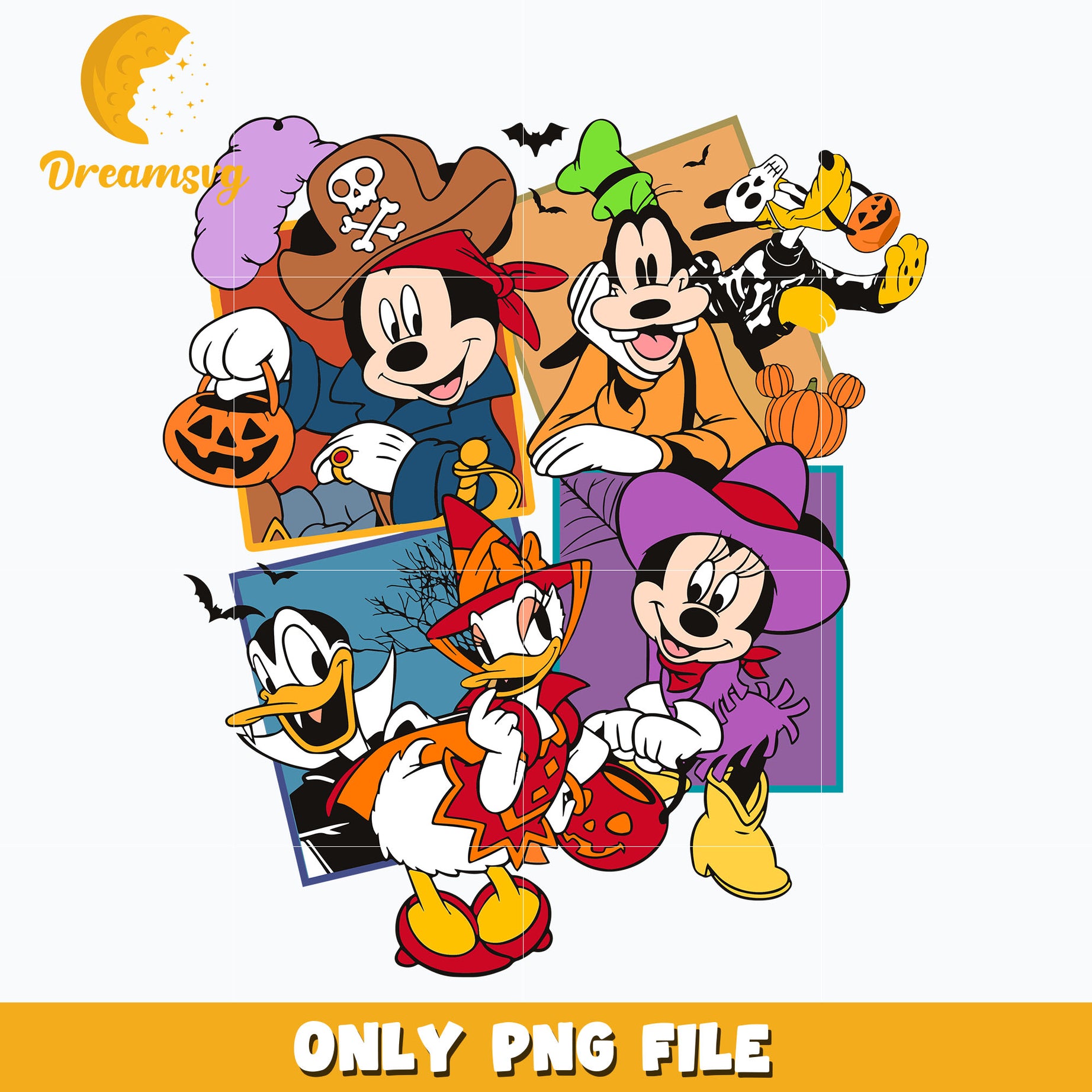 Mickey mouse and friends halloween png