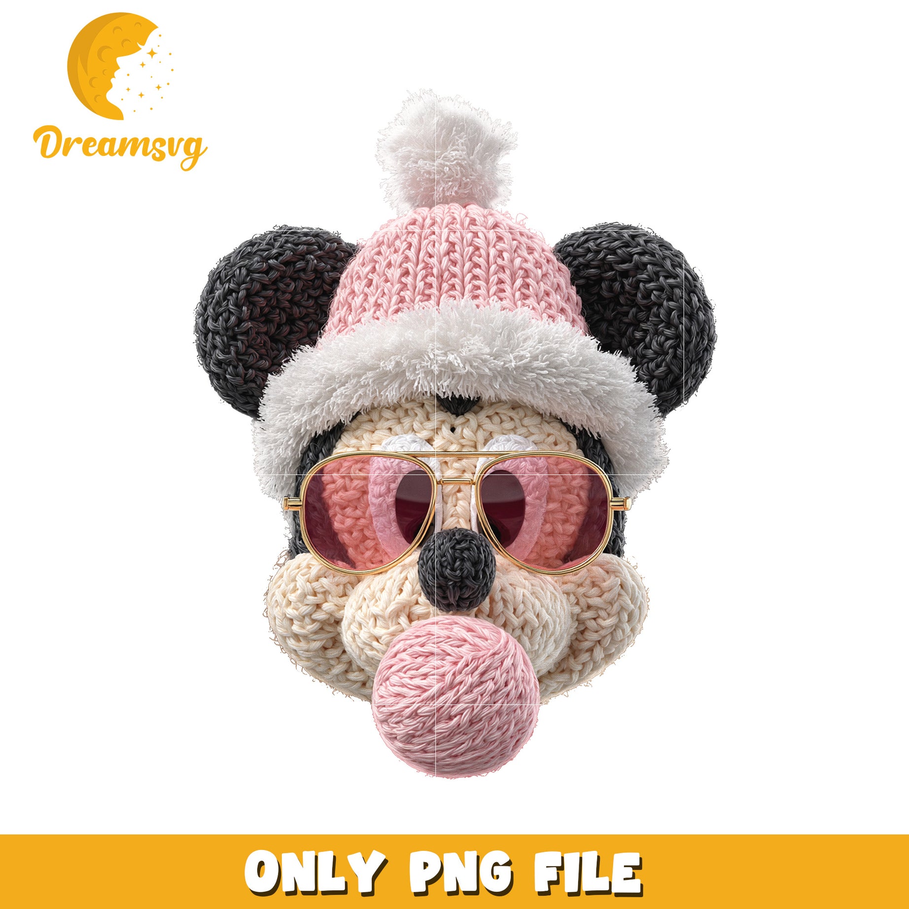 Mickey head png, christmas cookies​​​ png, yarn art png