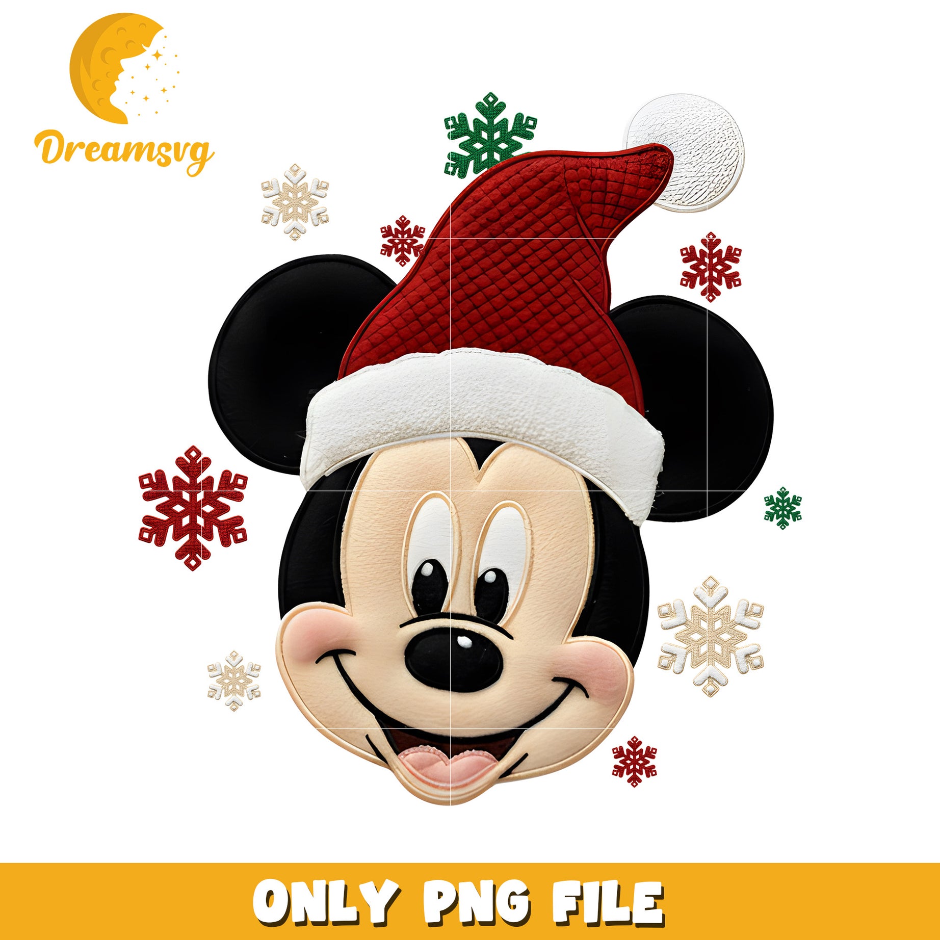 Mickey head png, spirit christmas​​ png, holiday png