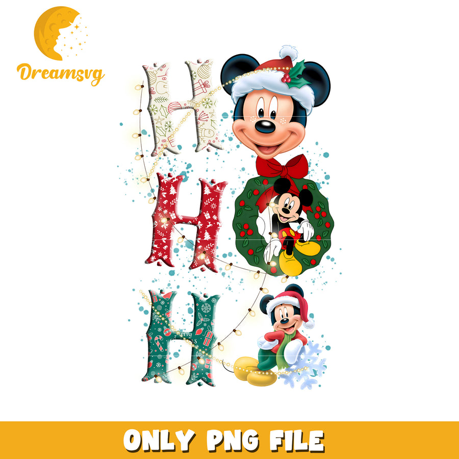 Mickey ho ho ho png, christmas sparkle png, disney winter png