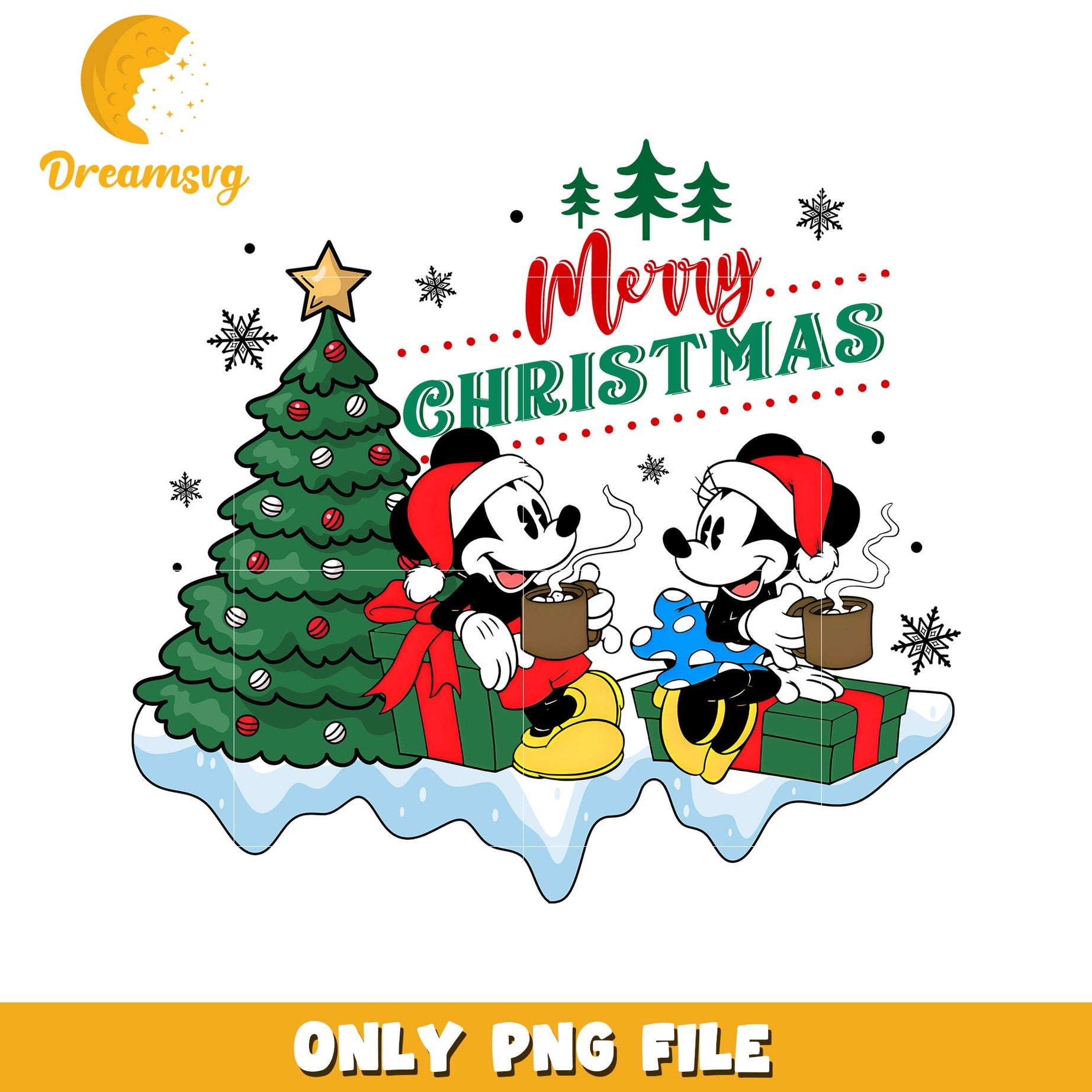 Mickey merry christmas holiday cheer png, disney festive png