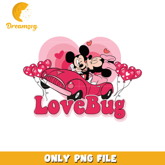 Mickey minnie love bug png, love bug png, valentine png