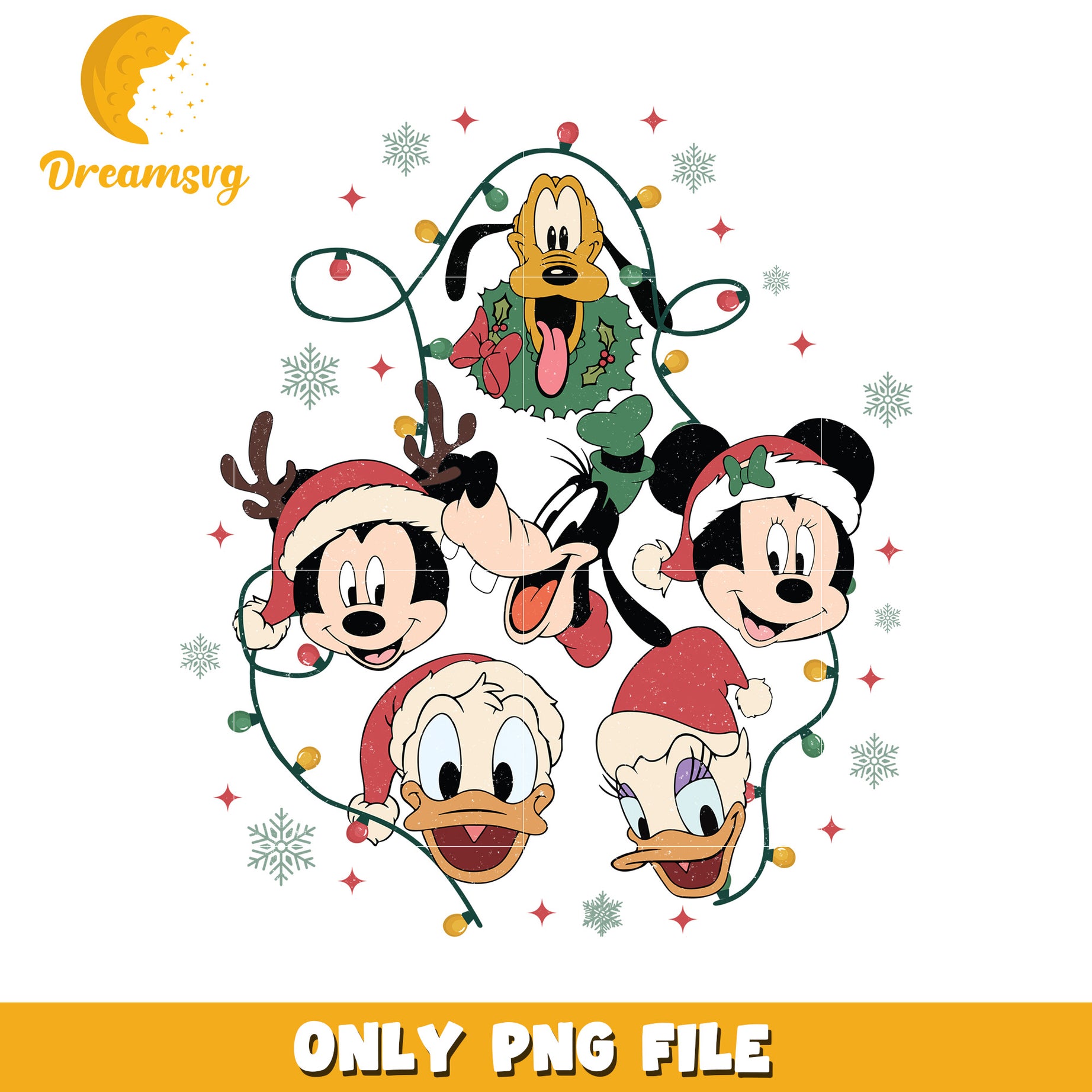 Mickey mouse and friends png, disney spirit png, cozy disney png