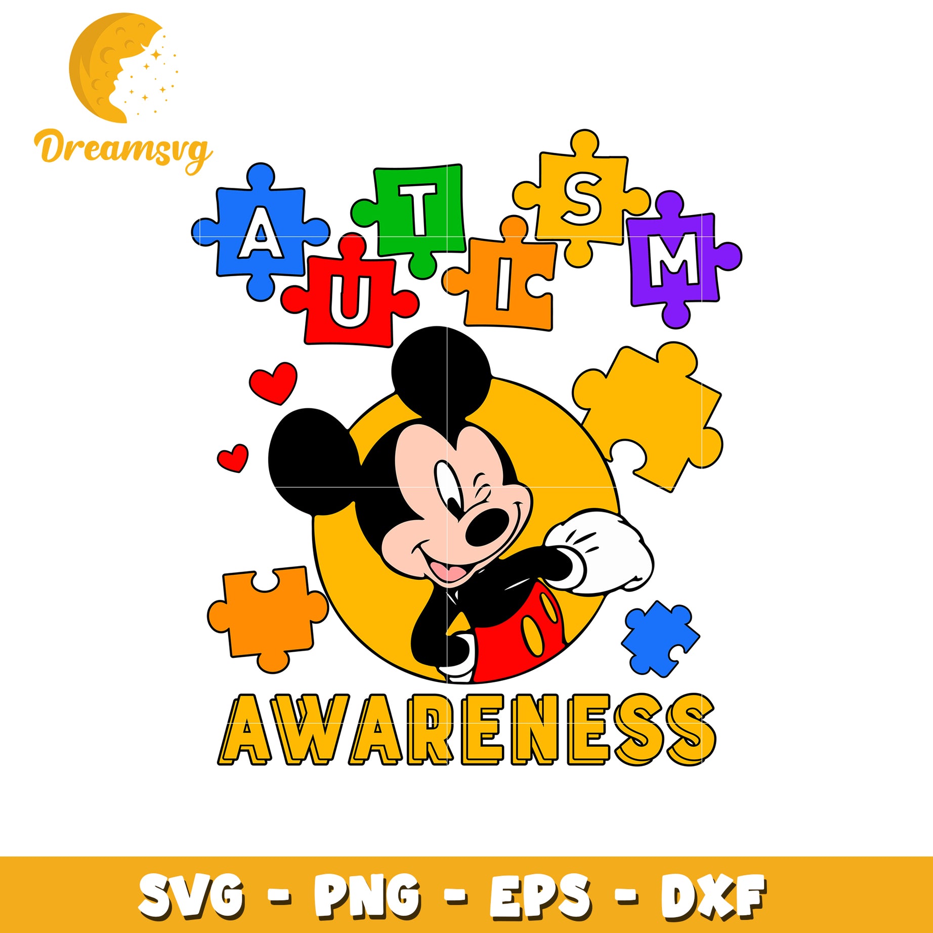 Mickey mouse autism awareness svg, autism awareness day svg