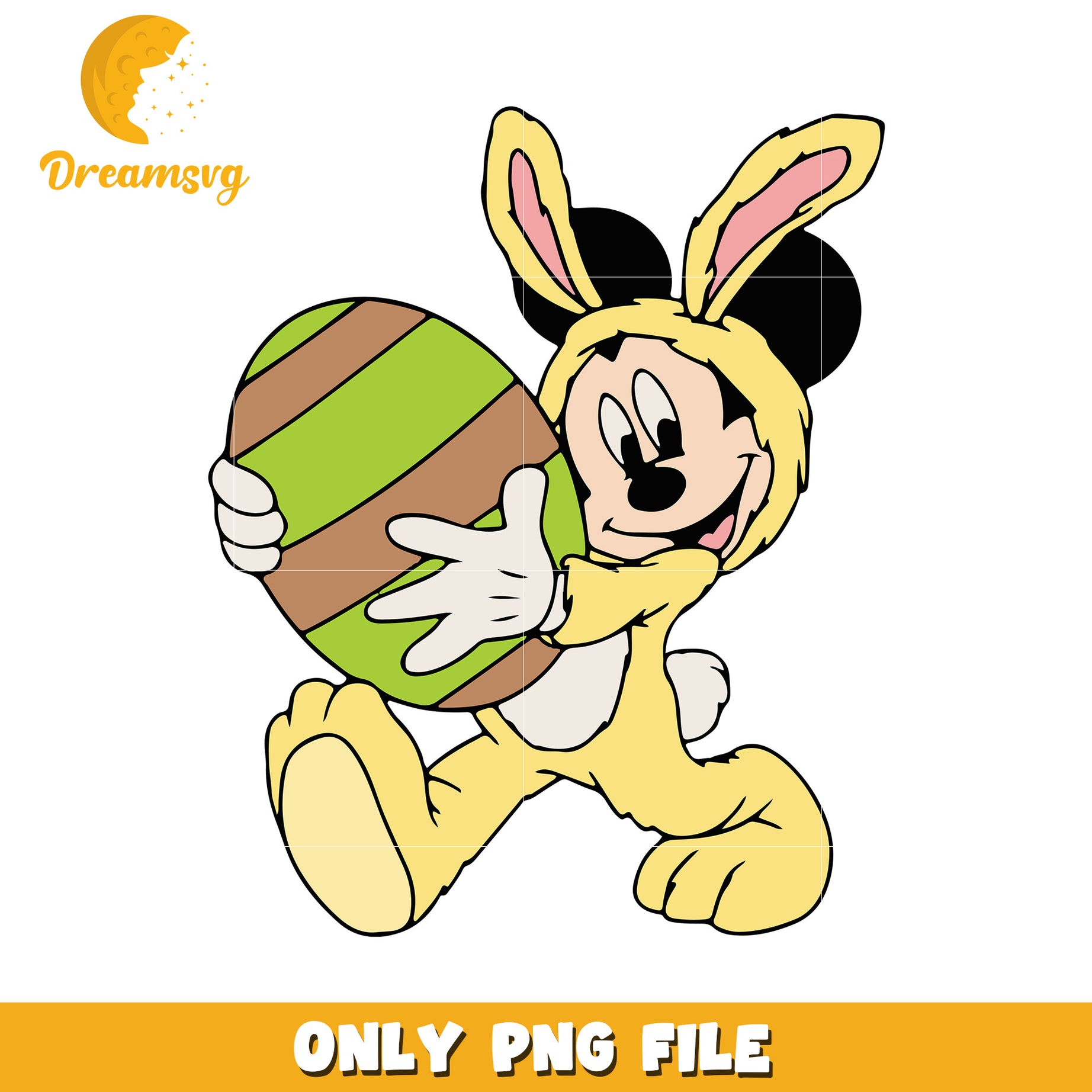 Mickey mouse bunny easter eggs png, easter day bunny png, disney png