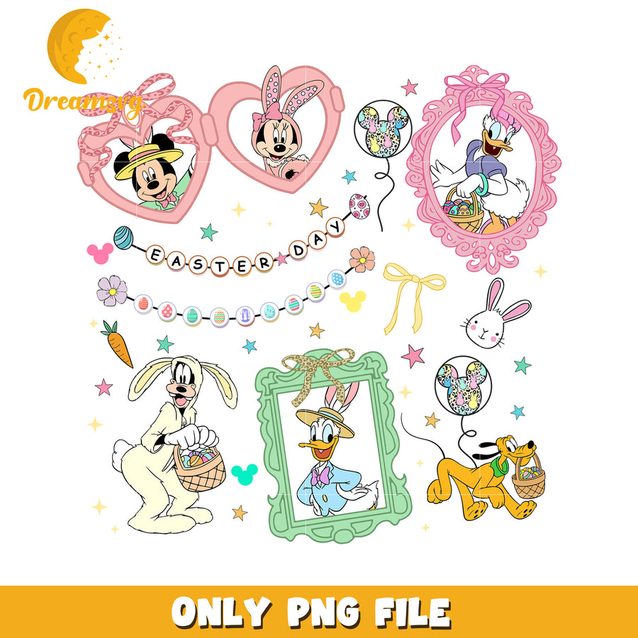 Mickey mouse characters picture frame with bowtie png, disney friends png, disneyland png