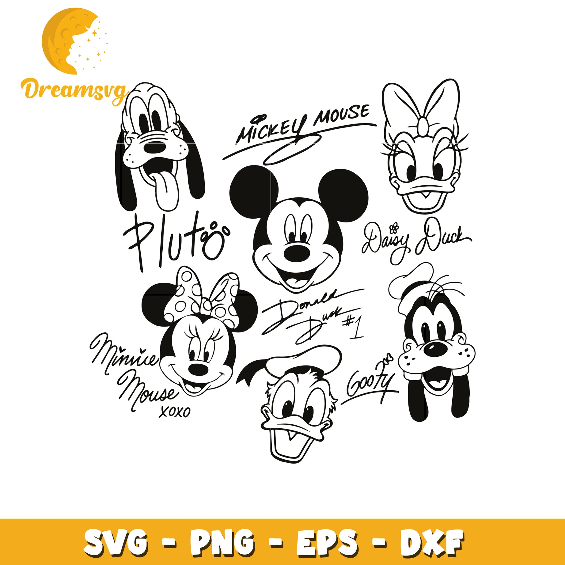 Mickey mouse characters svg, disneyland svg, disney cartoon svg