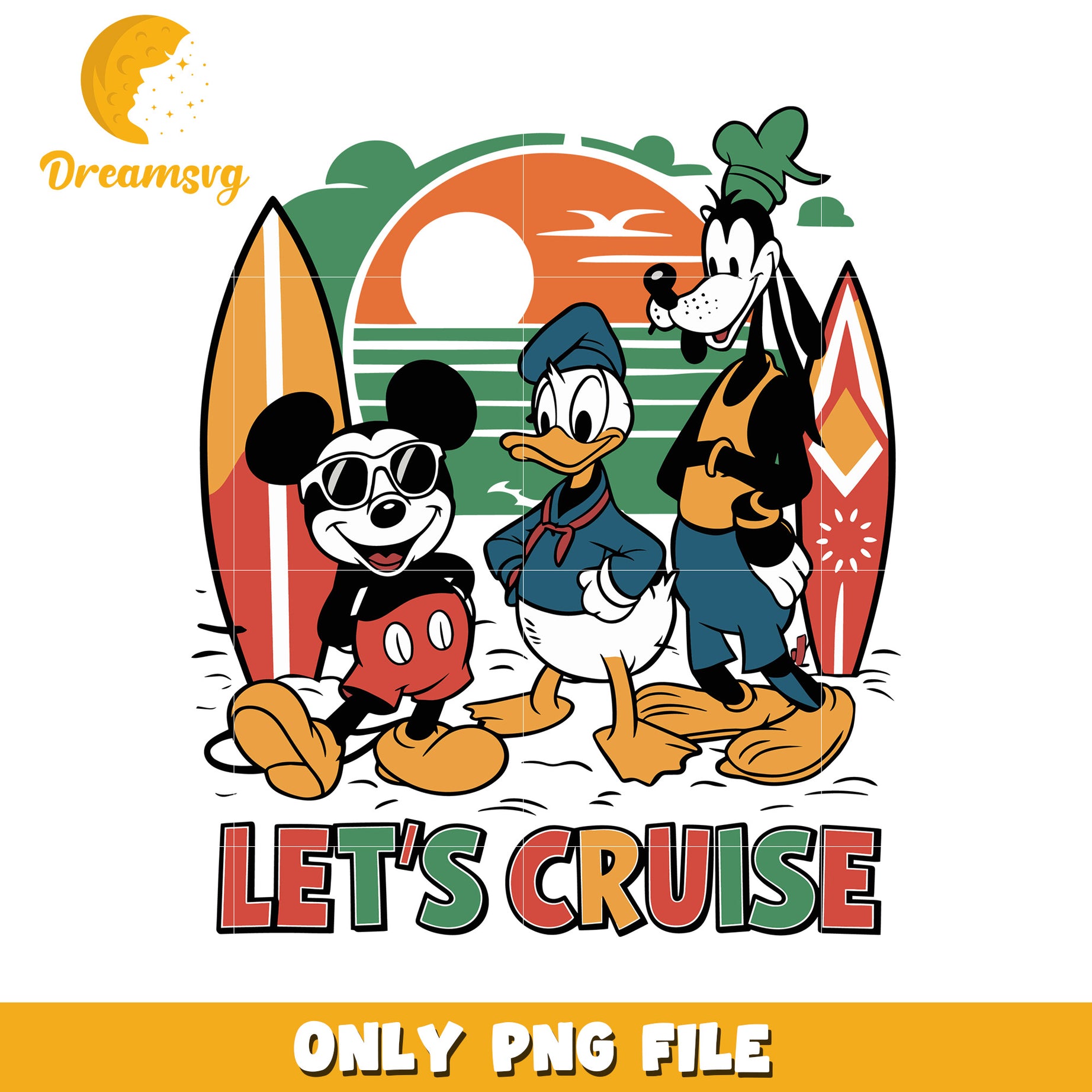 Mickey mouse cruise design png, mickey mouse toys png, summer time