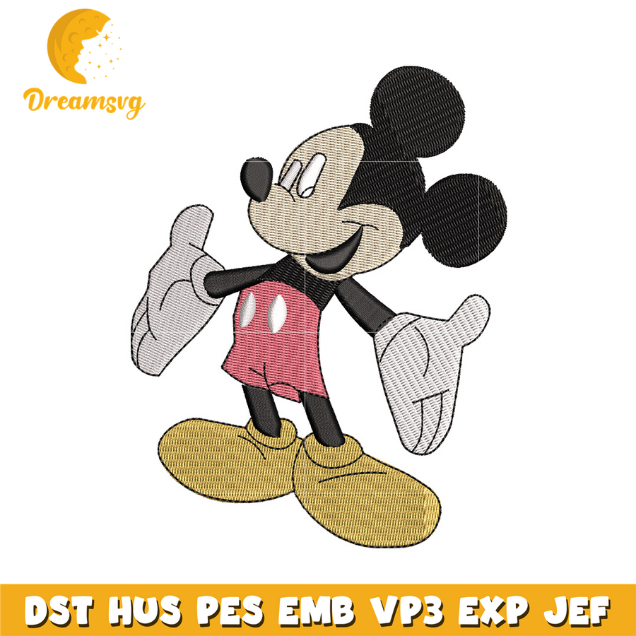 Mickey mouse embroidery design