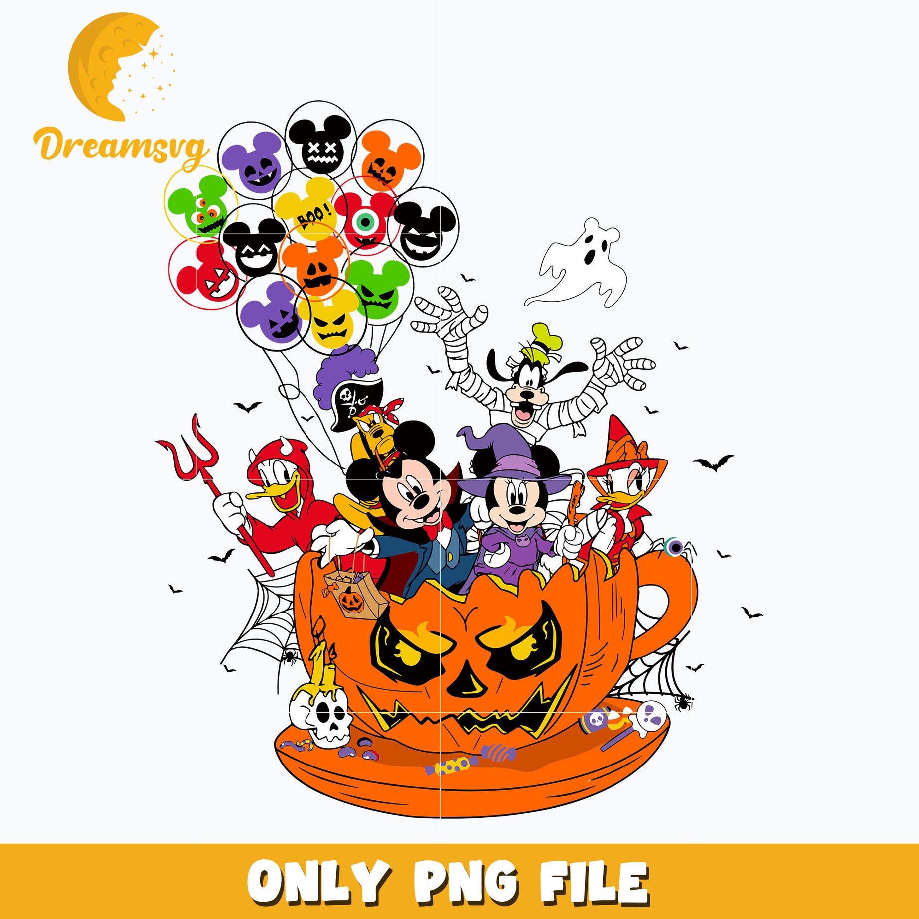 Mickey mouse and friends halloween png