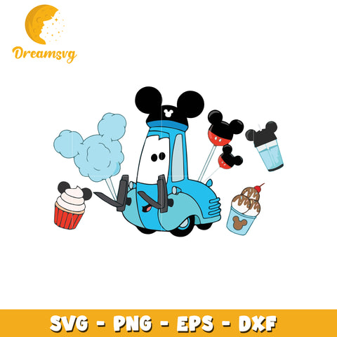 Mickey mouse guido svg, disney svg, cars movie characters svg