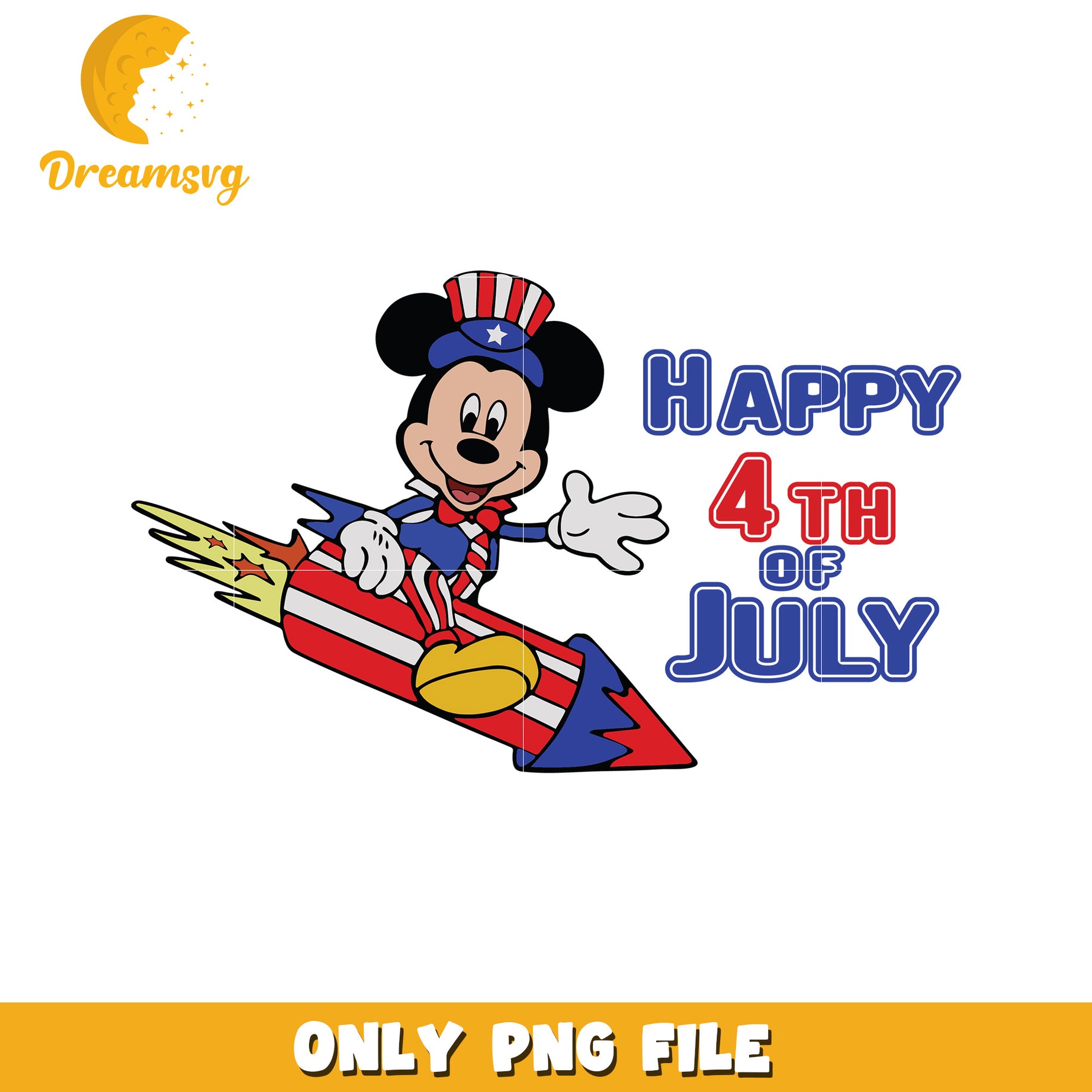 Mickey mouse happy 4th of july png, disney celebration png, patriotic mickey png