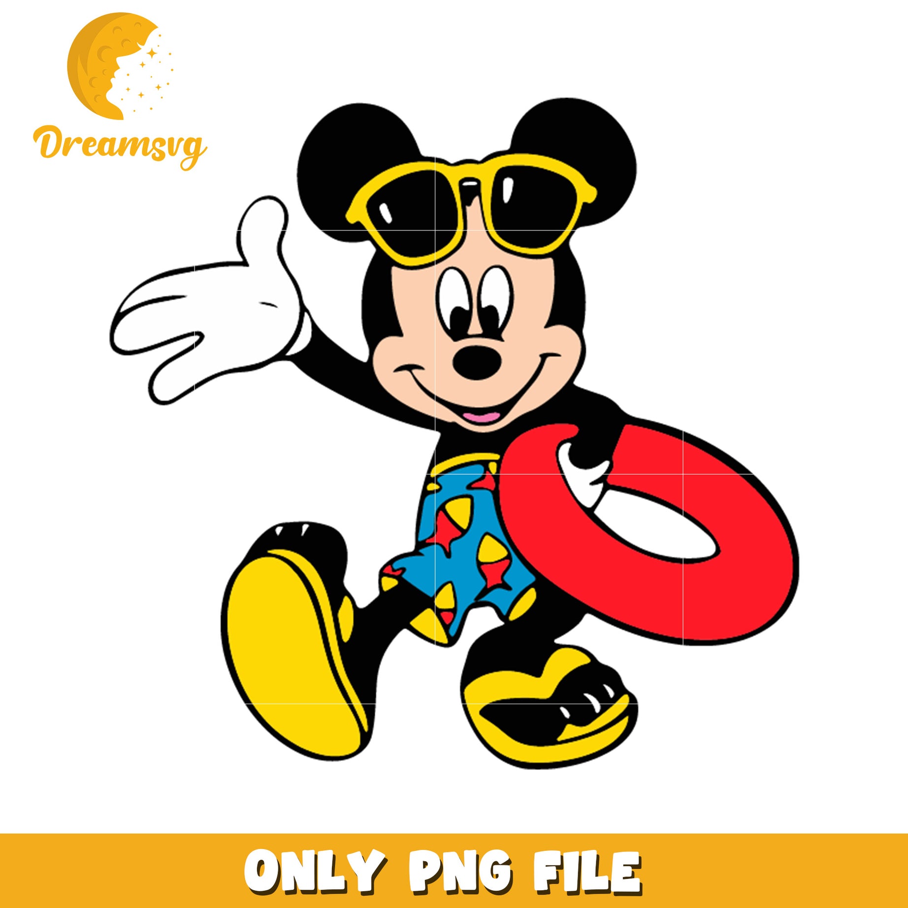 Mickey mouse summer design png, mickey mouse toys png, summer time png