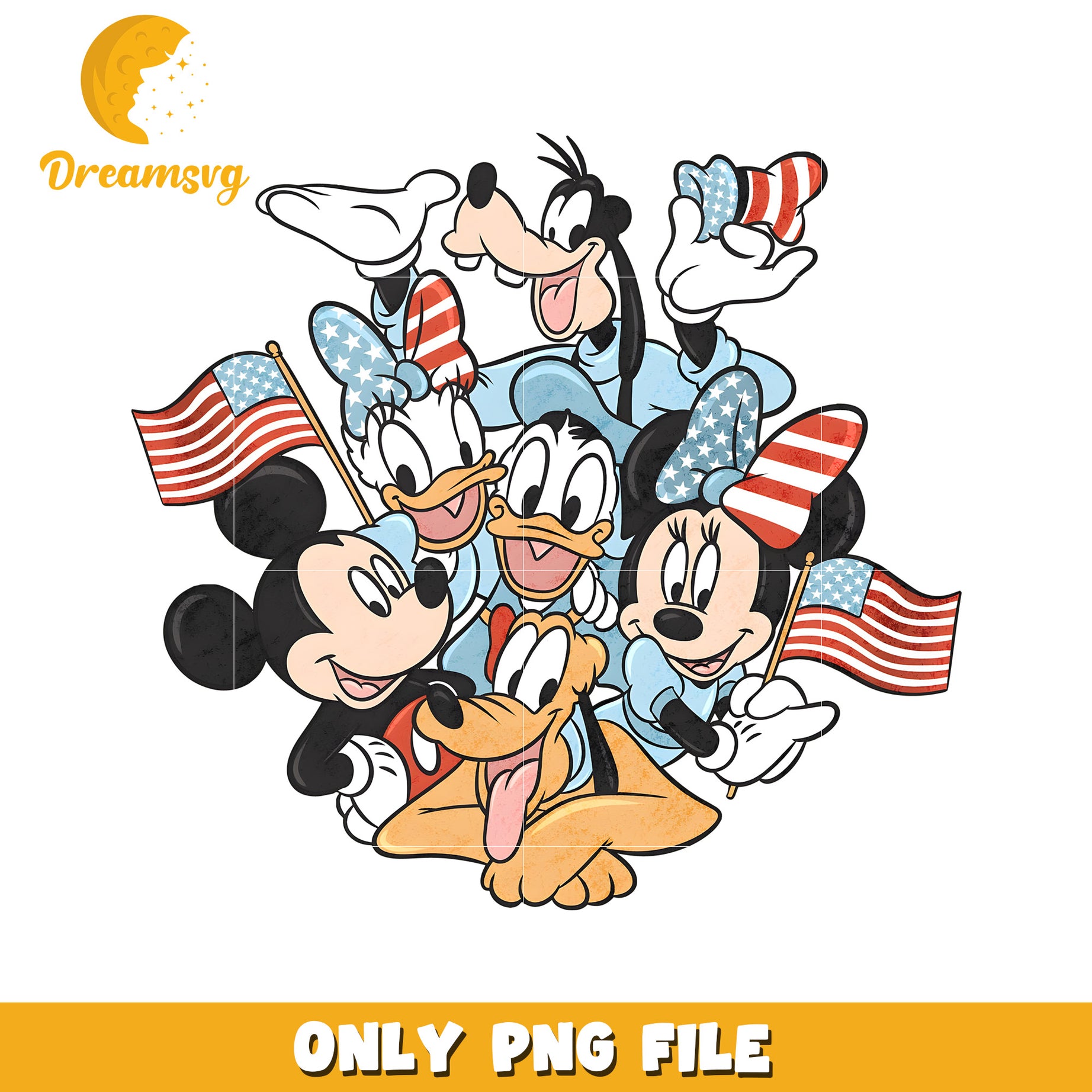 Mickey mouse usa flag png, mickey mouse charcaters png, disney celebration png