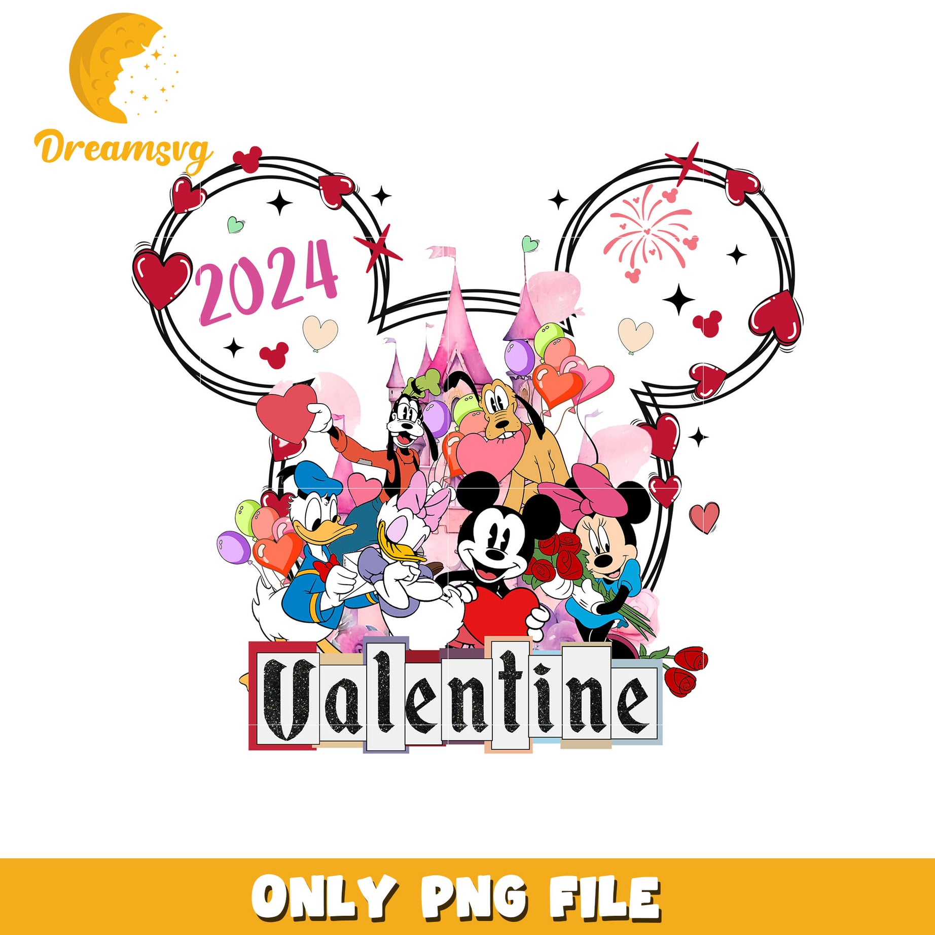 Mickey mouse valentine 2024 png, mickey head png, valentine png