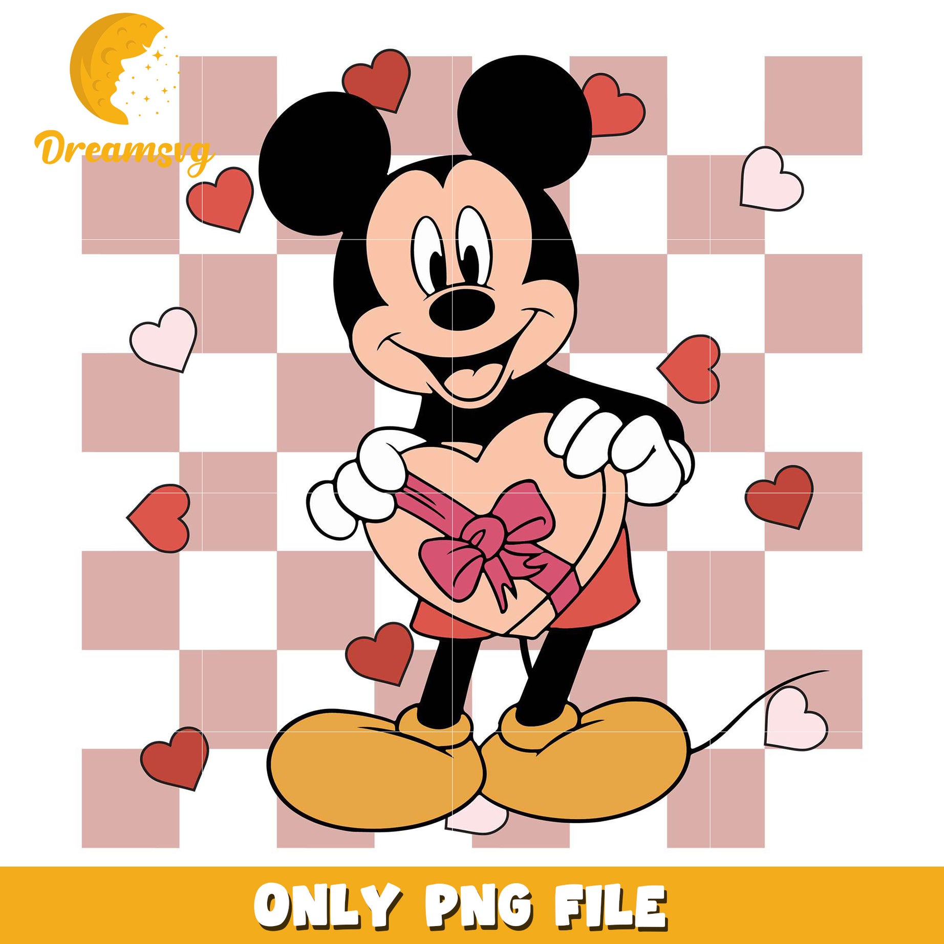 Mickey mouse valentine present png, valentine presents png