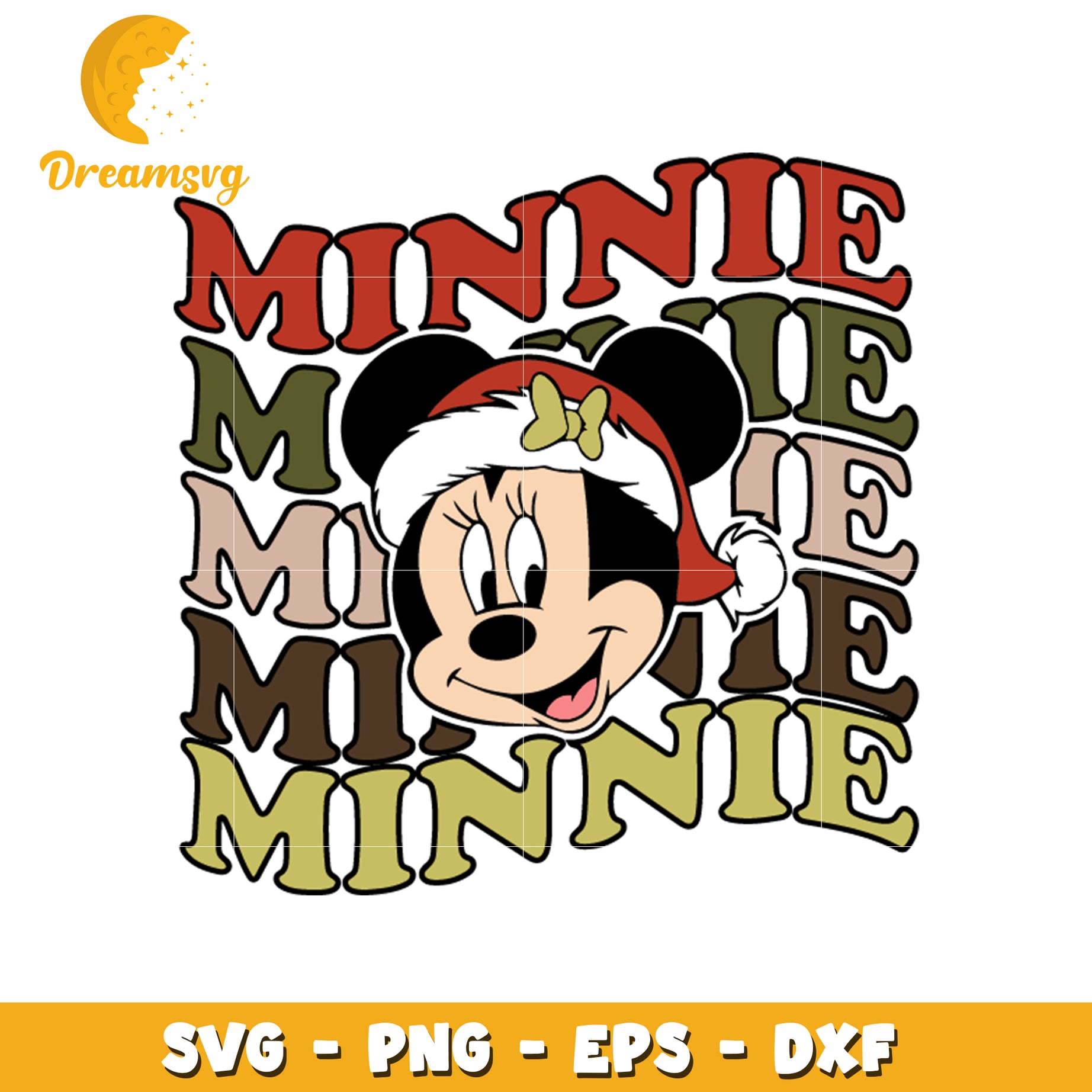 Mickey santa hat minnie wave font svg, mickey svg, wave font svg