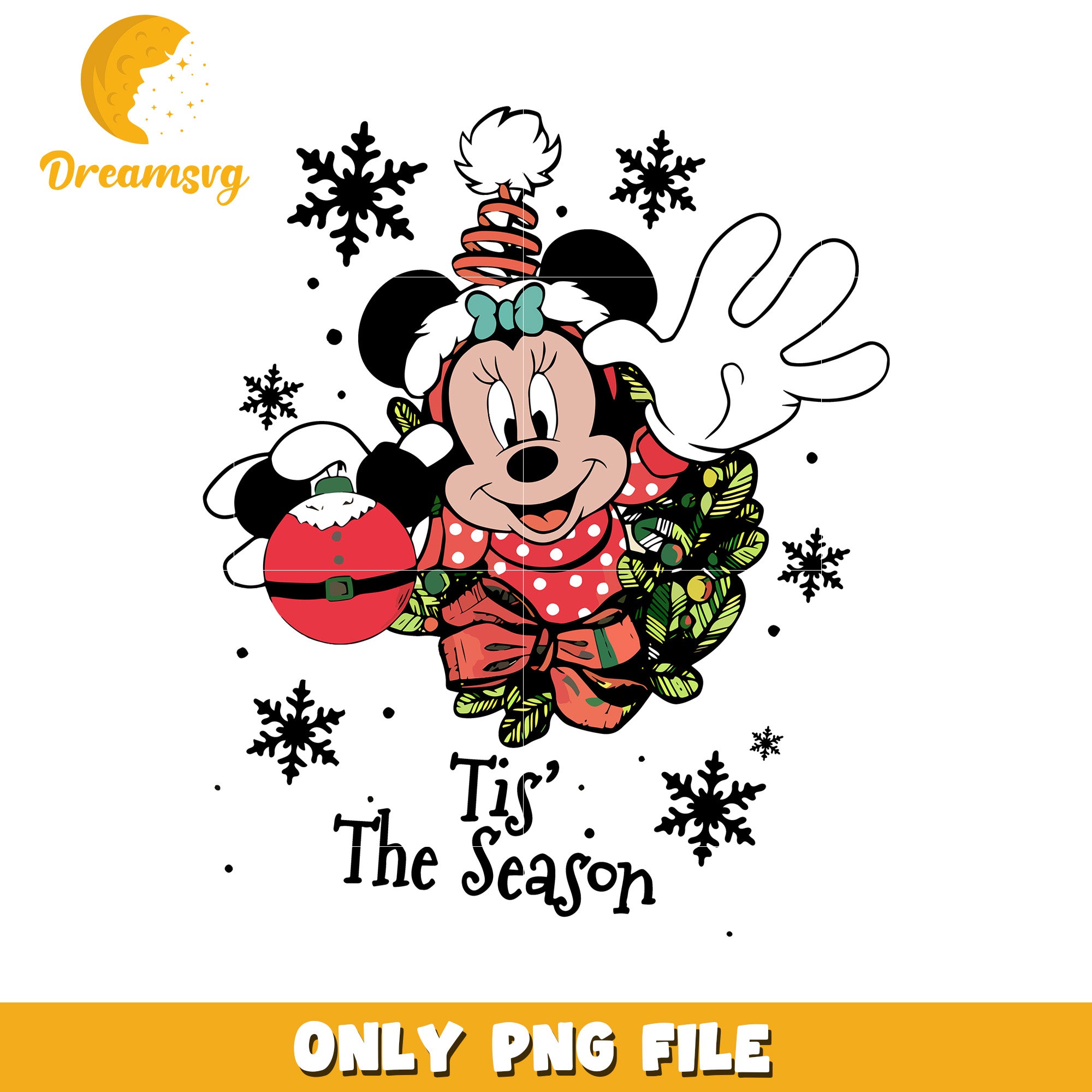 Mickey tis the season png, mickey mouse png, christmas png