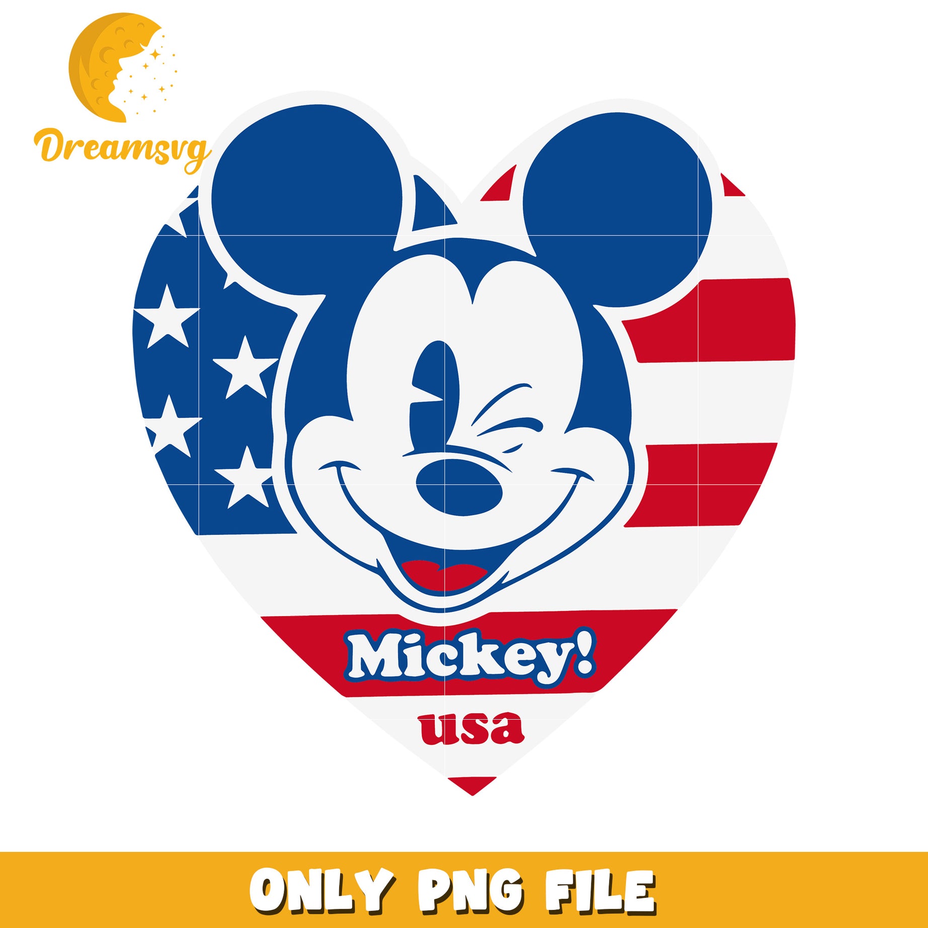 Mickey usa funny design png, red white and blue png, disney independence day png