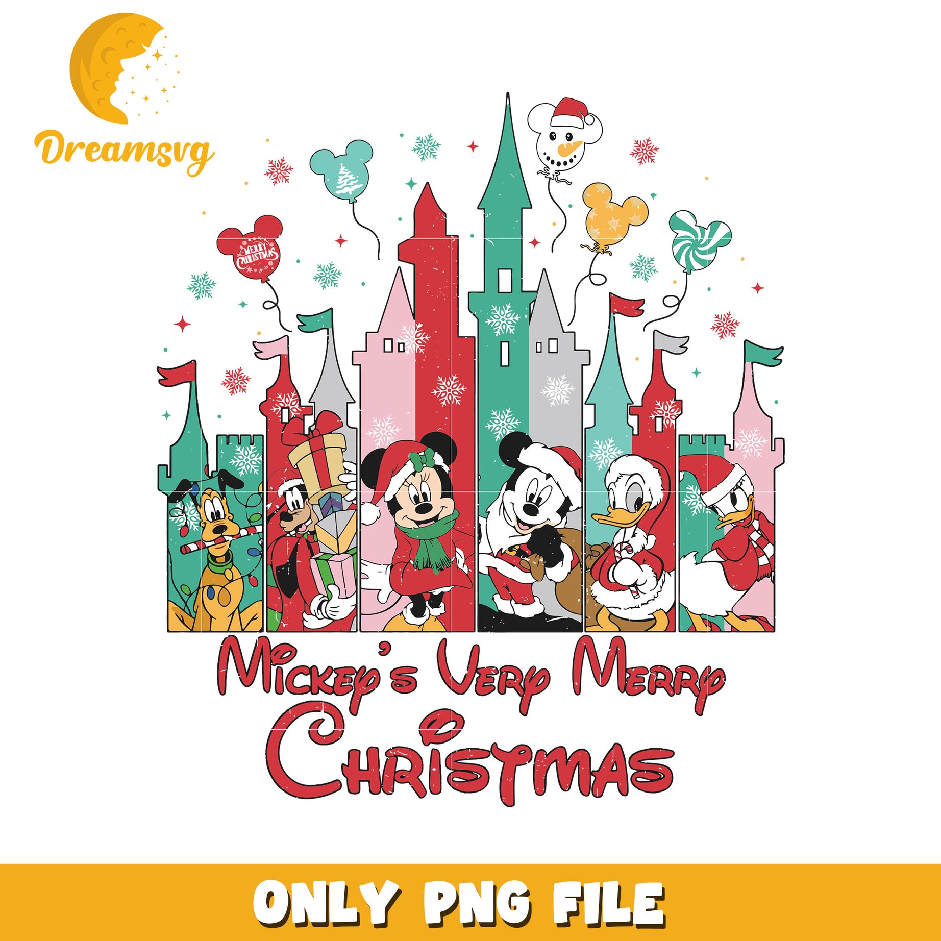Mickey very merry png, christmas png, disney friends png