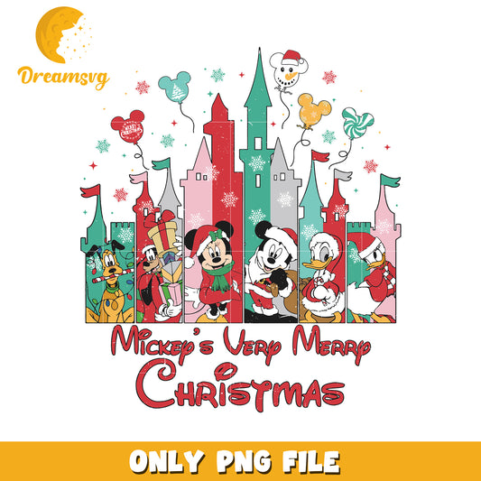 Mickey very merry png, christmas png, disney friends png