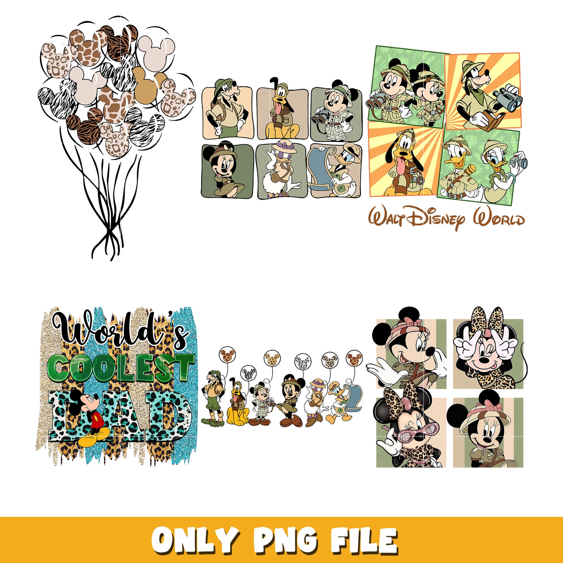 Walt Disney World  bundle png, Disney cartoon png, Digital download 