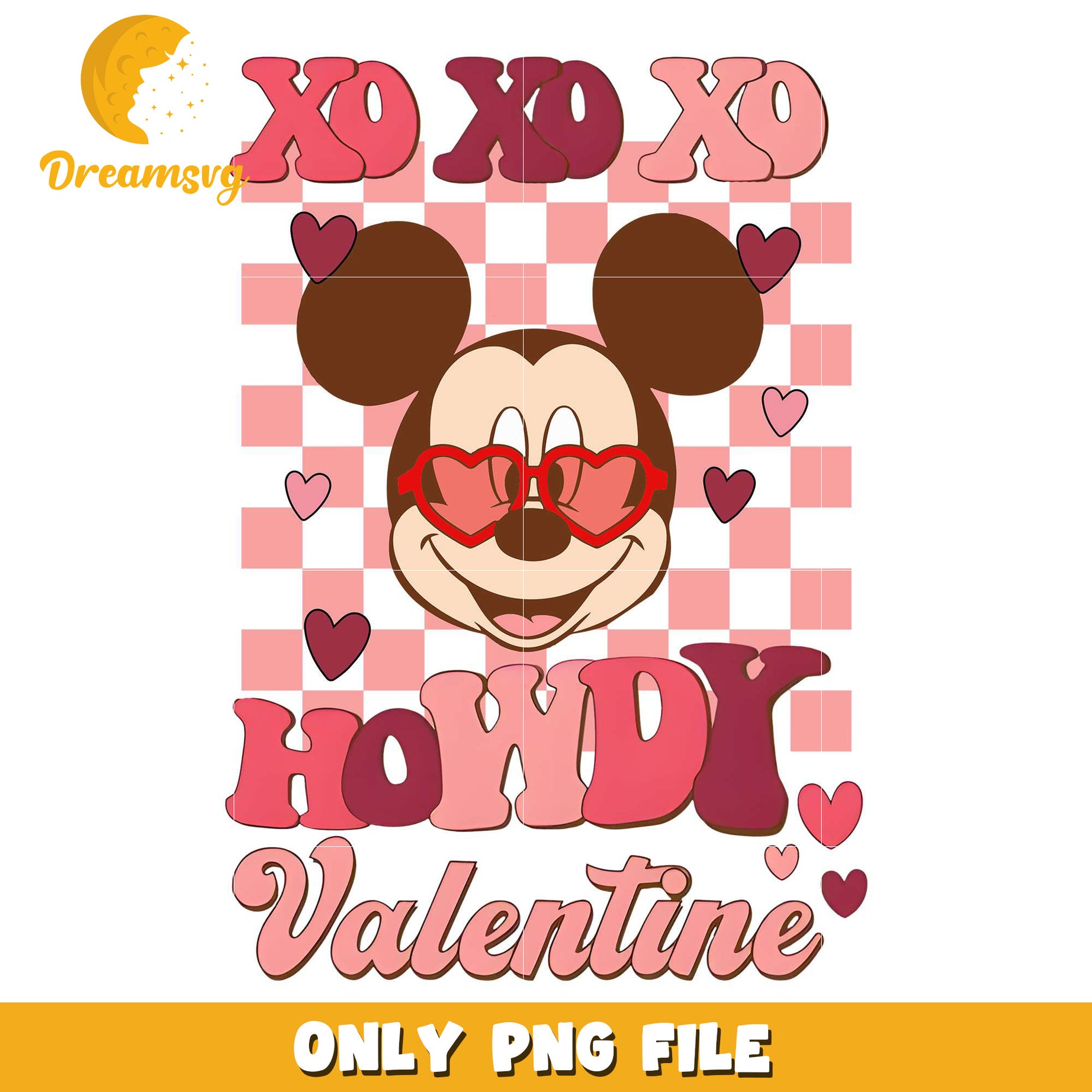 Mickey xoxo howdy valentine png, mickey mouse characters png