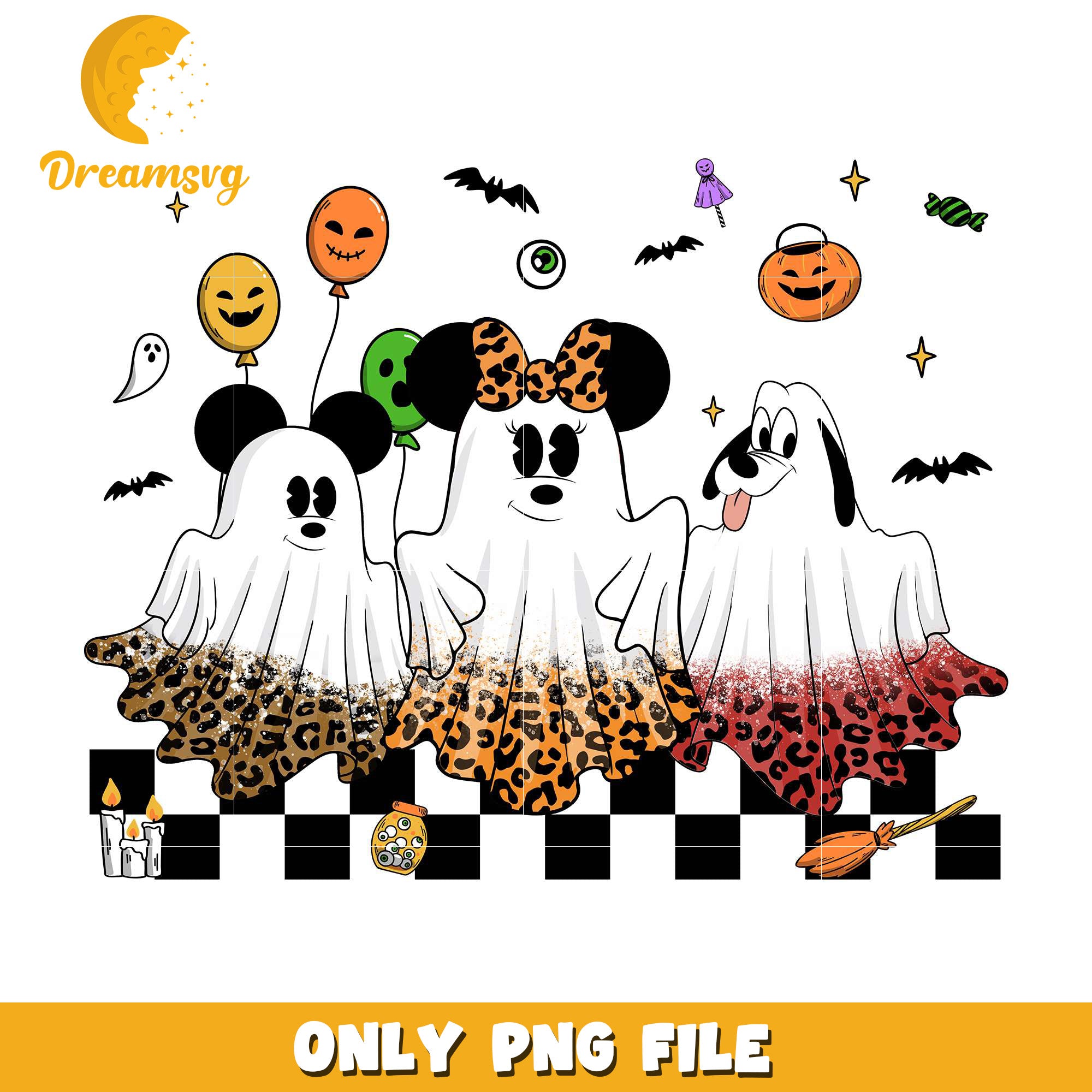 Mick minnie and pluto goul png, halloween kills​​​ png, halloween decorations​​ png