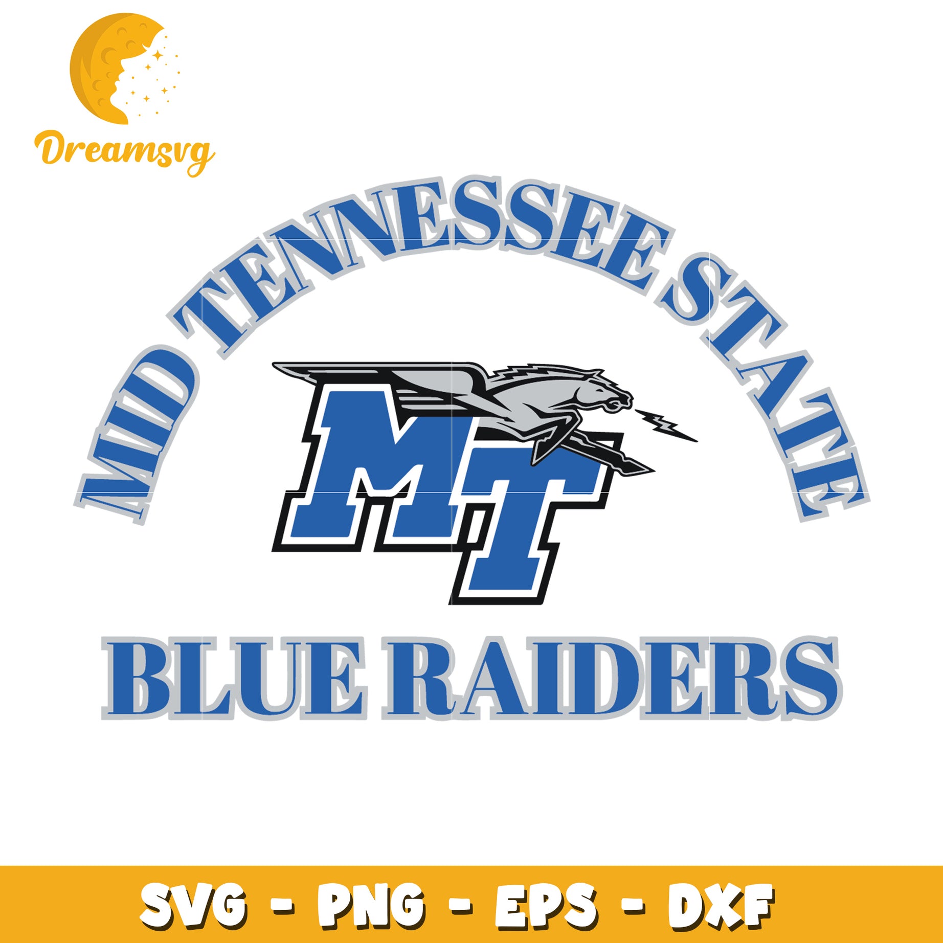 Mid Tennessee State Blue Raiders SVG File for Fans and Crafters