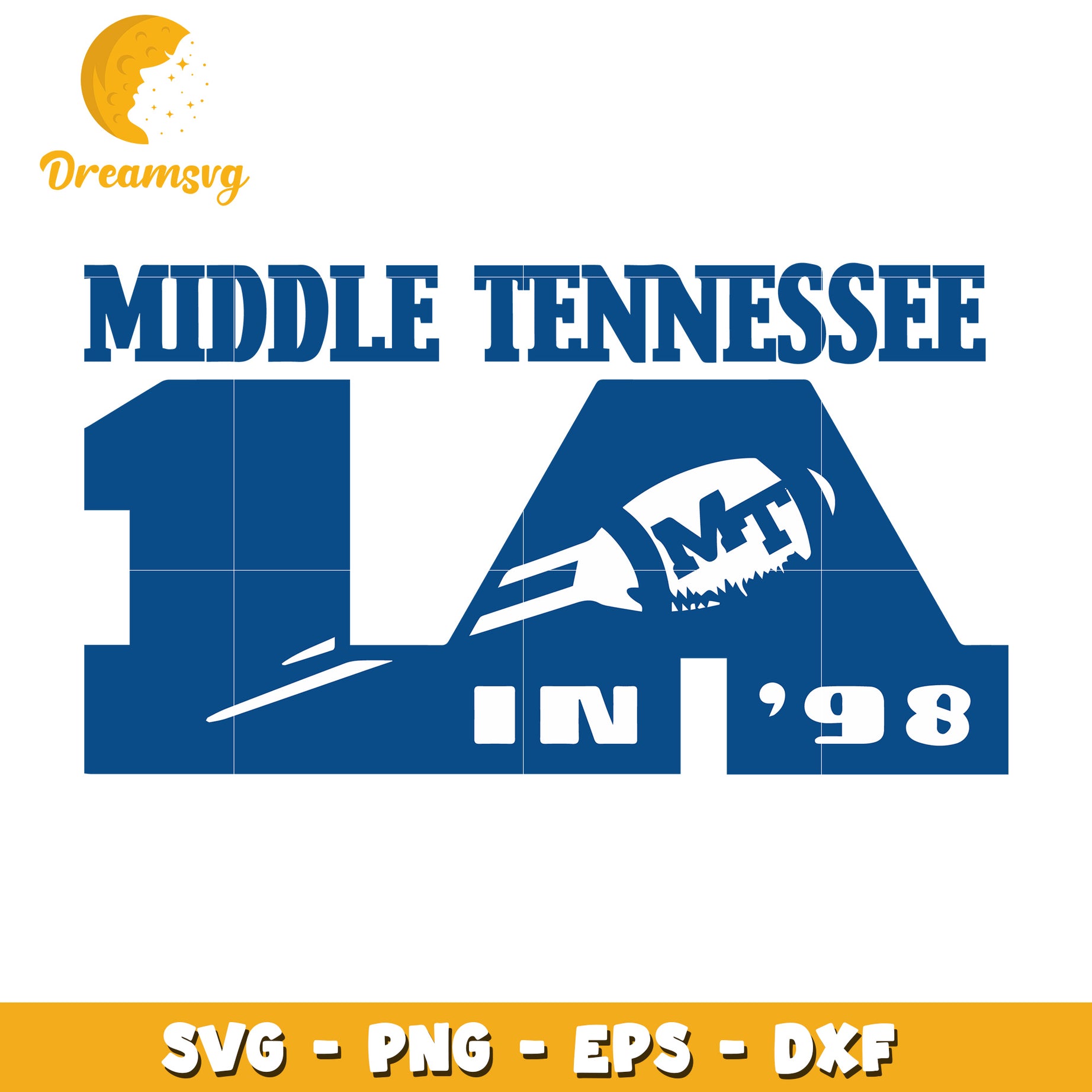 Middle Tennessee 1A Football SVG Cut File