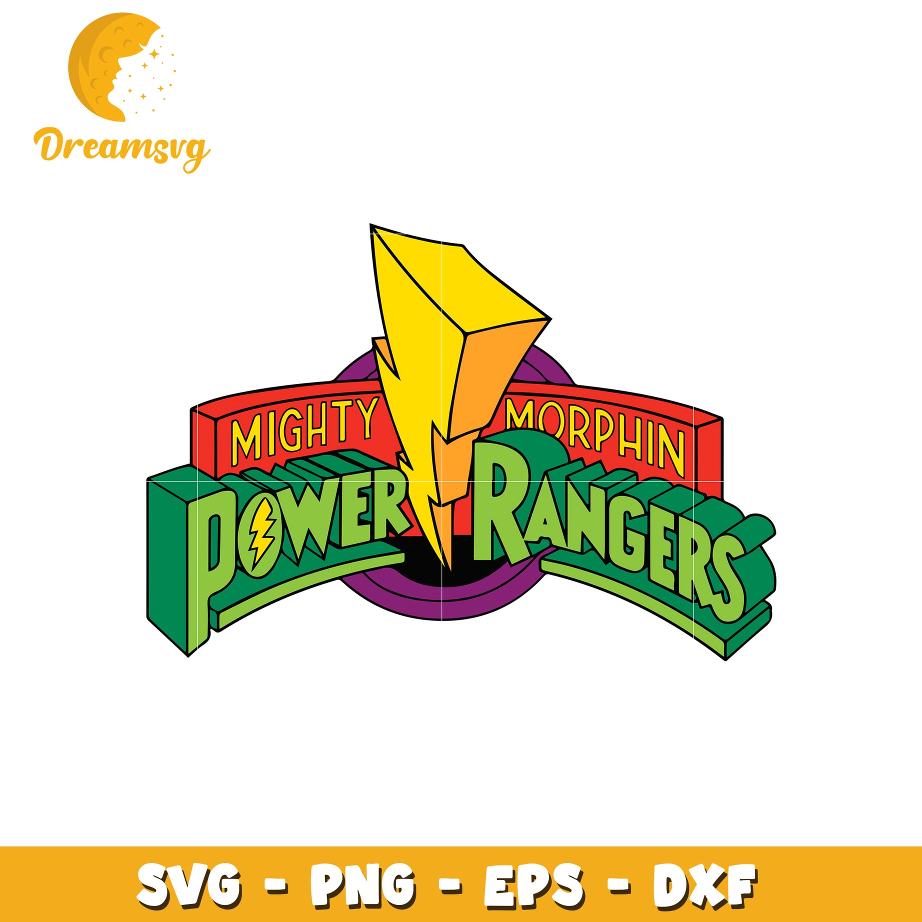 Mighty Morphin Power Rangers SVG PNG EPS DXF