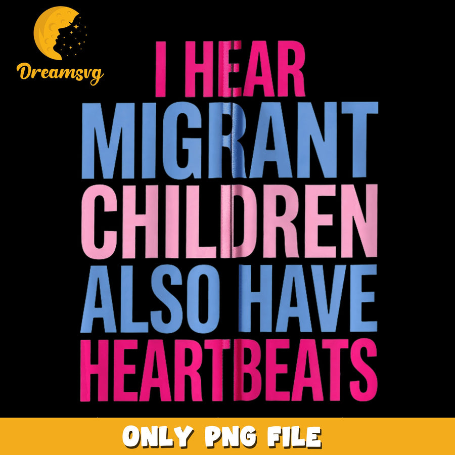 Migrant Children PNG, Heartbeat Statement, Social