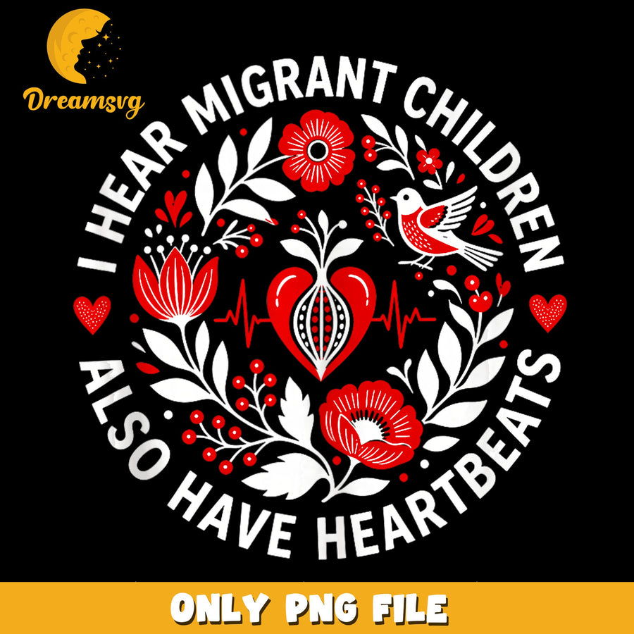 Migrant Hearts PNG, Love And Compassion, Floral Design