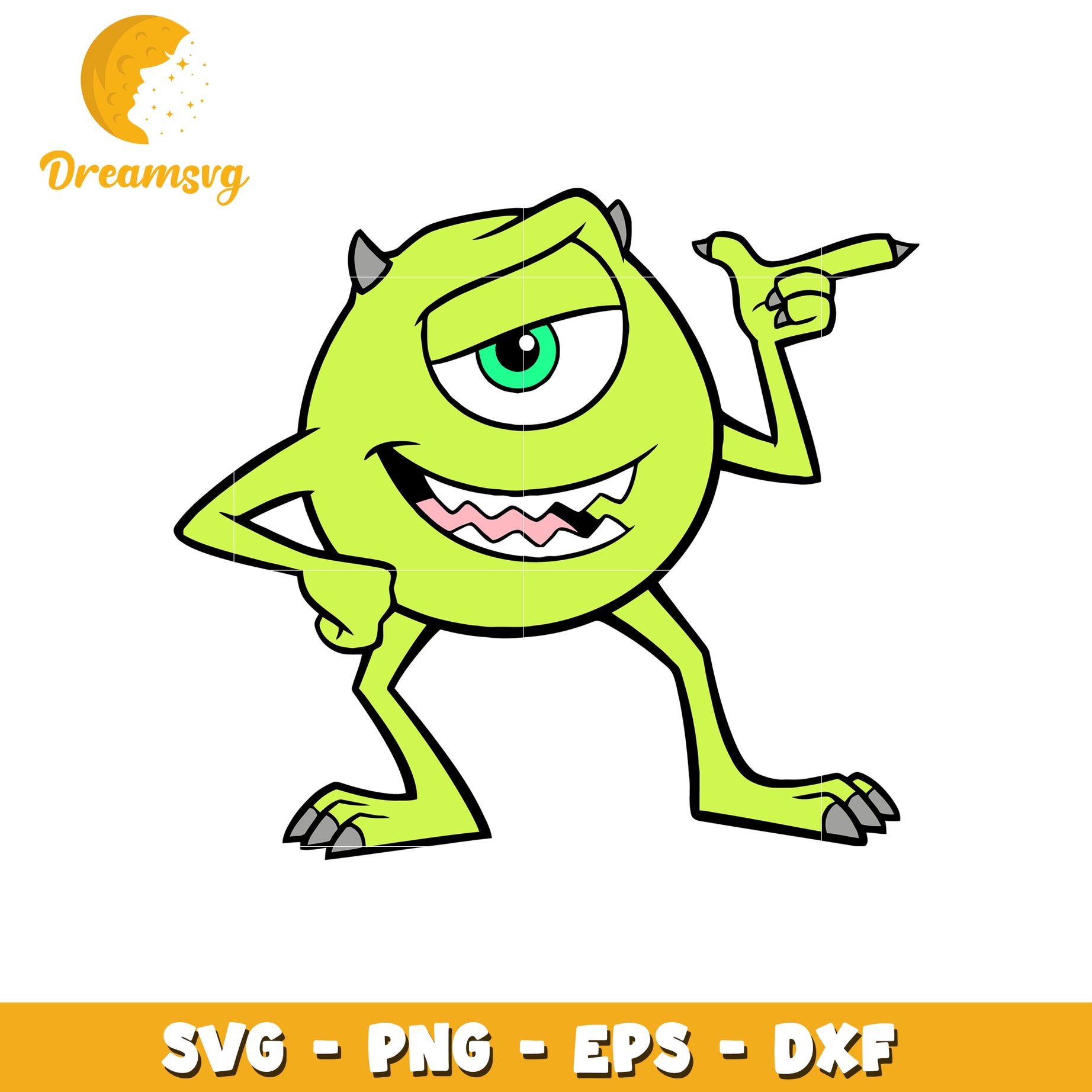 Mike Wazowski SVG PNG EPS DXF Cut File