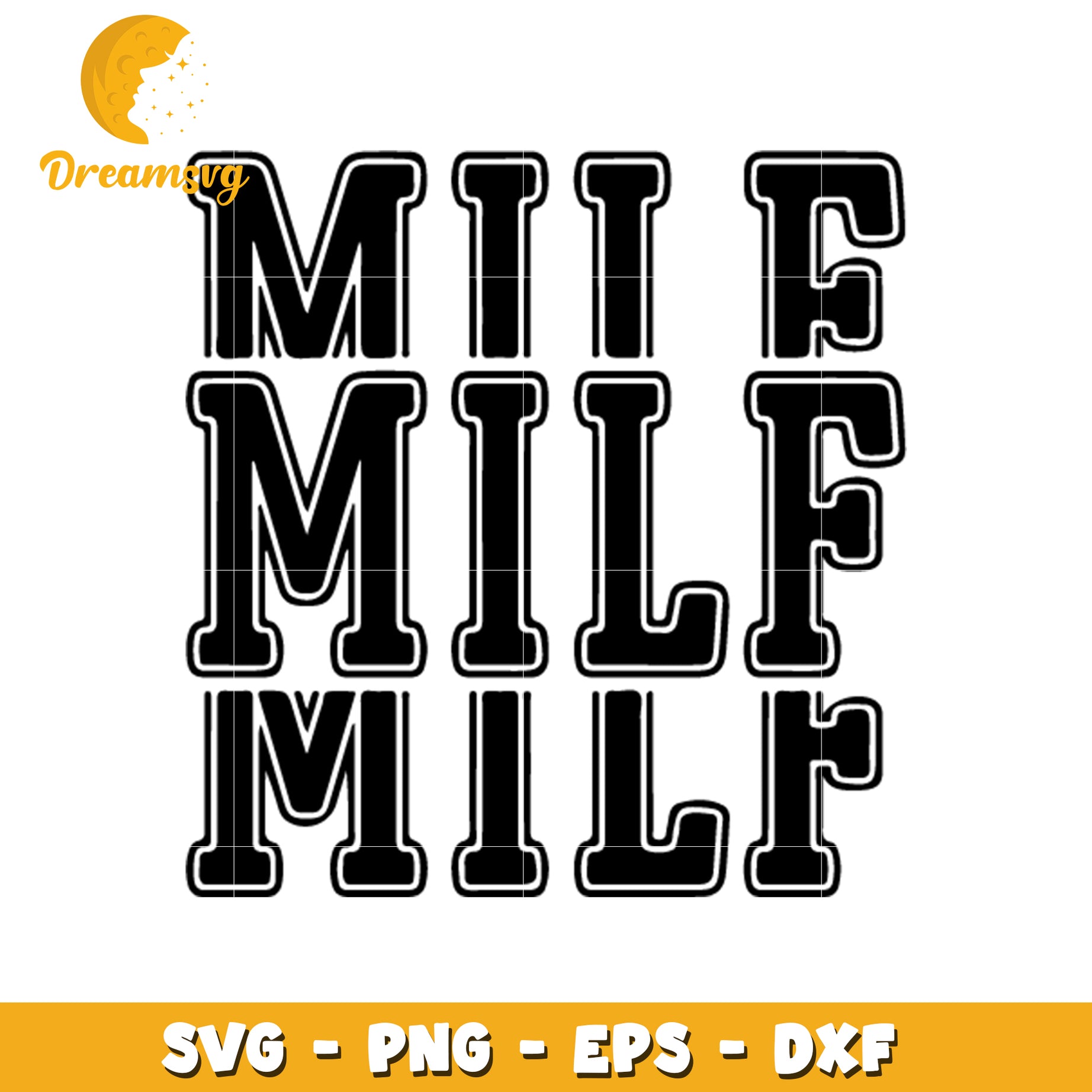 Milf letters monogram svg, monogram svg, custom monogram svg