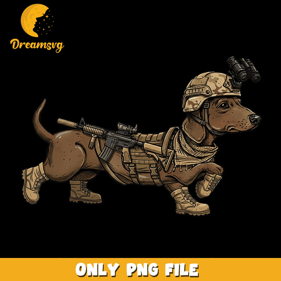 Military Dog PNG, Tactical Theme, Funny Pet PNG