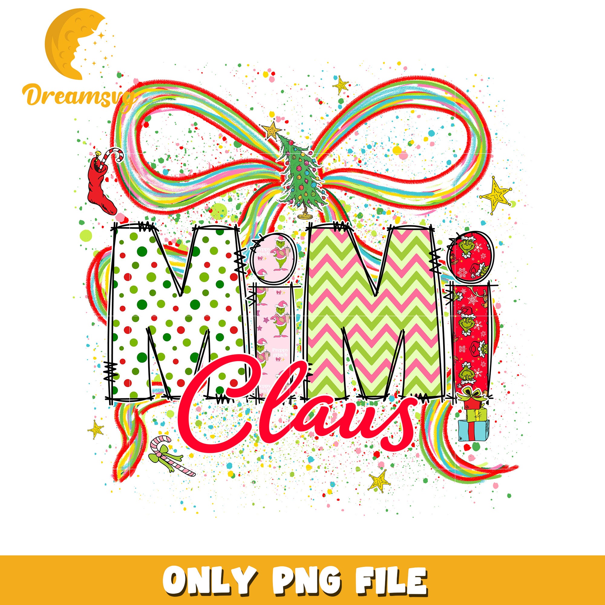 Mimi bowtie png, christmas lights​ png, christmas music​ png